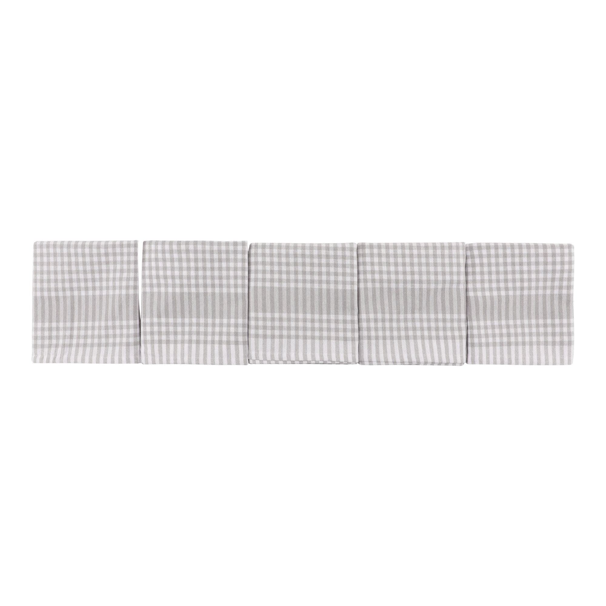 Set 10 prosoape bucatarie POTIKARELI, gri, bumbac, 45x65 cm