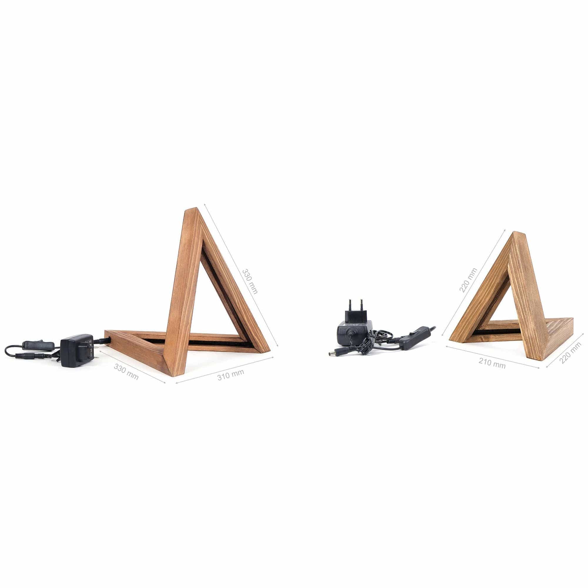 Set 2 accesorii decorative KN03, stejar, lemn de molid