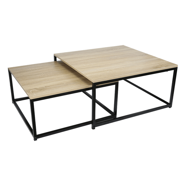 Set 2 masute cafea KASTLER NEW TIPUL 1, stejar sonoma/negru