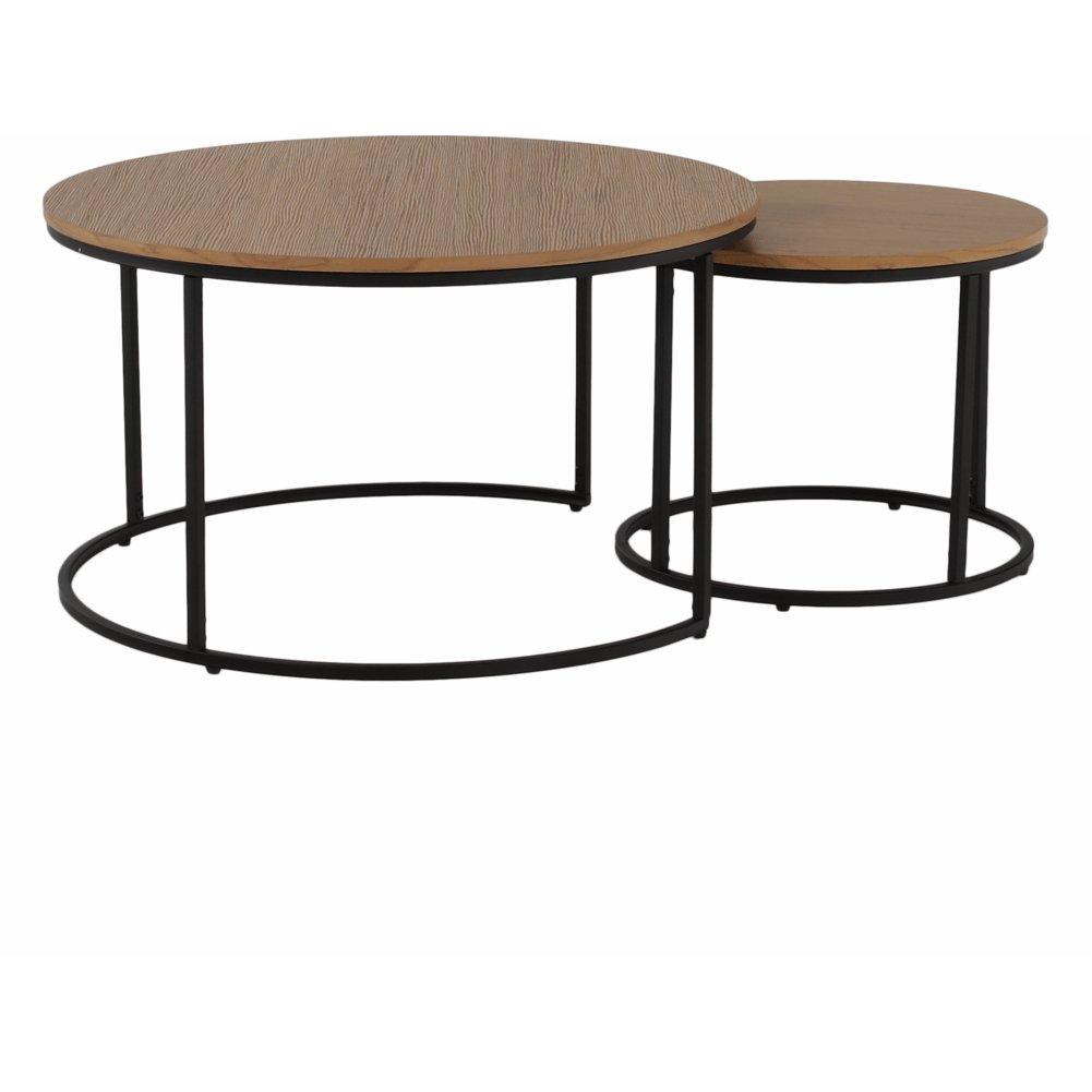 Set 2 masute IKLIN, stejar/negru