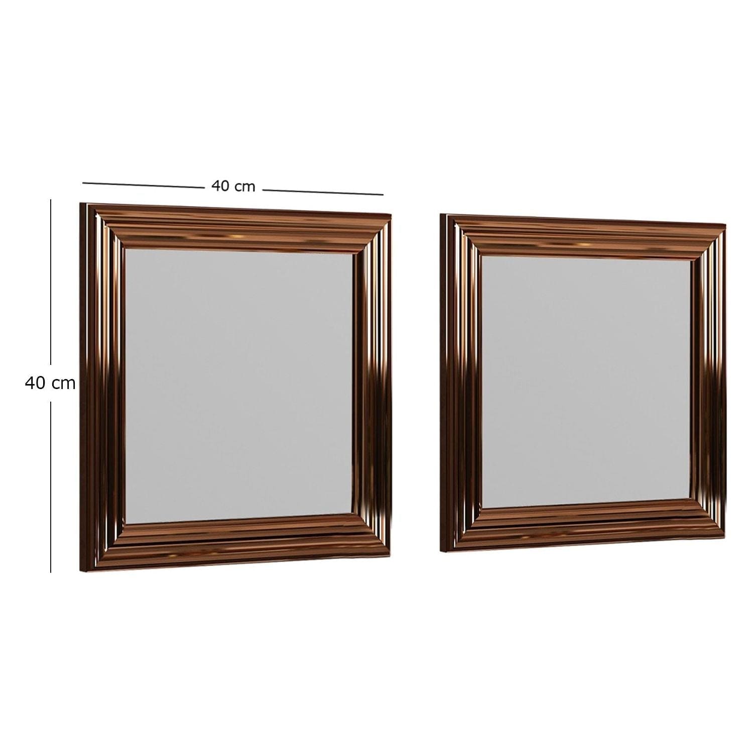 Set 2 oglinzi BALE, 40x3x30 cm