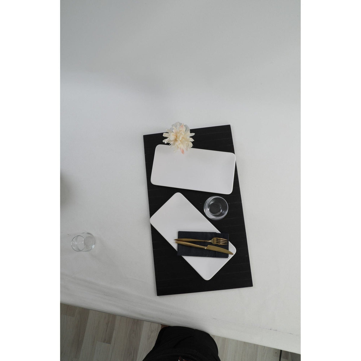 Set 2 platouri 275KRM1720, alb, ceramica, 33x17 cm