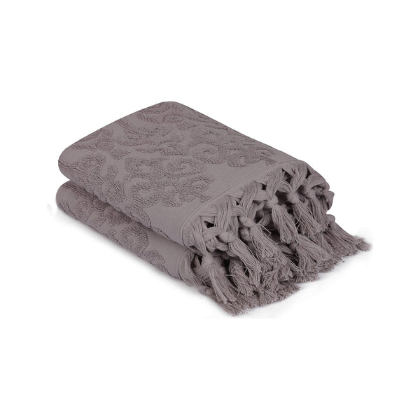 Set 2 prosoape baie 321SHS1270, gri, bumbac, 50x90 cm