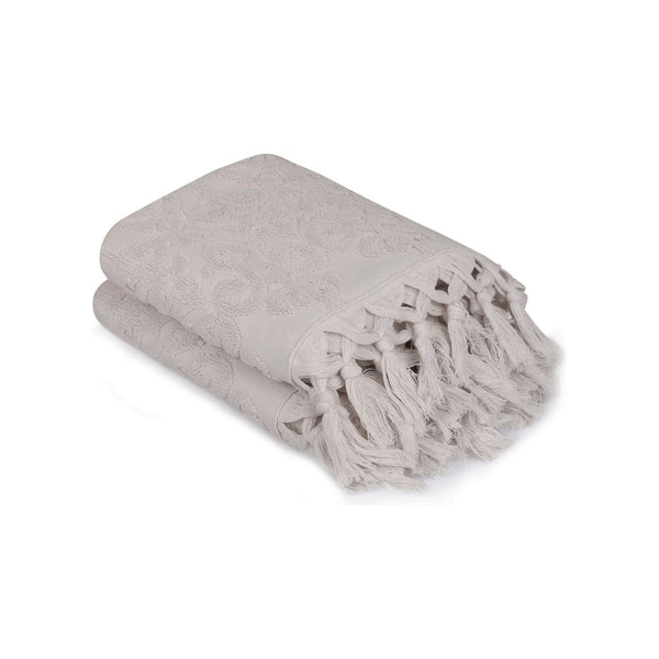 Set 2 prosoape baie 321SHS1271, gri, bumbac, 50x90 cm
