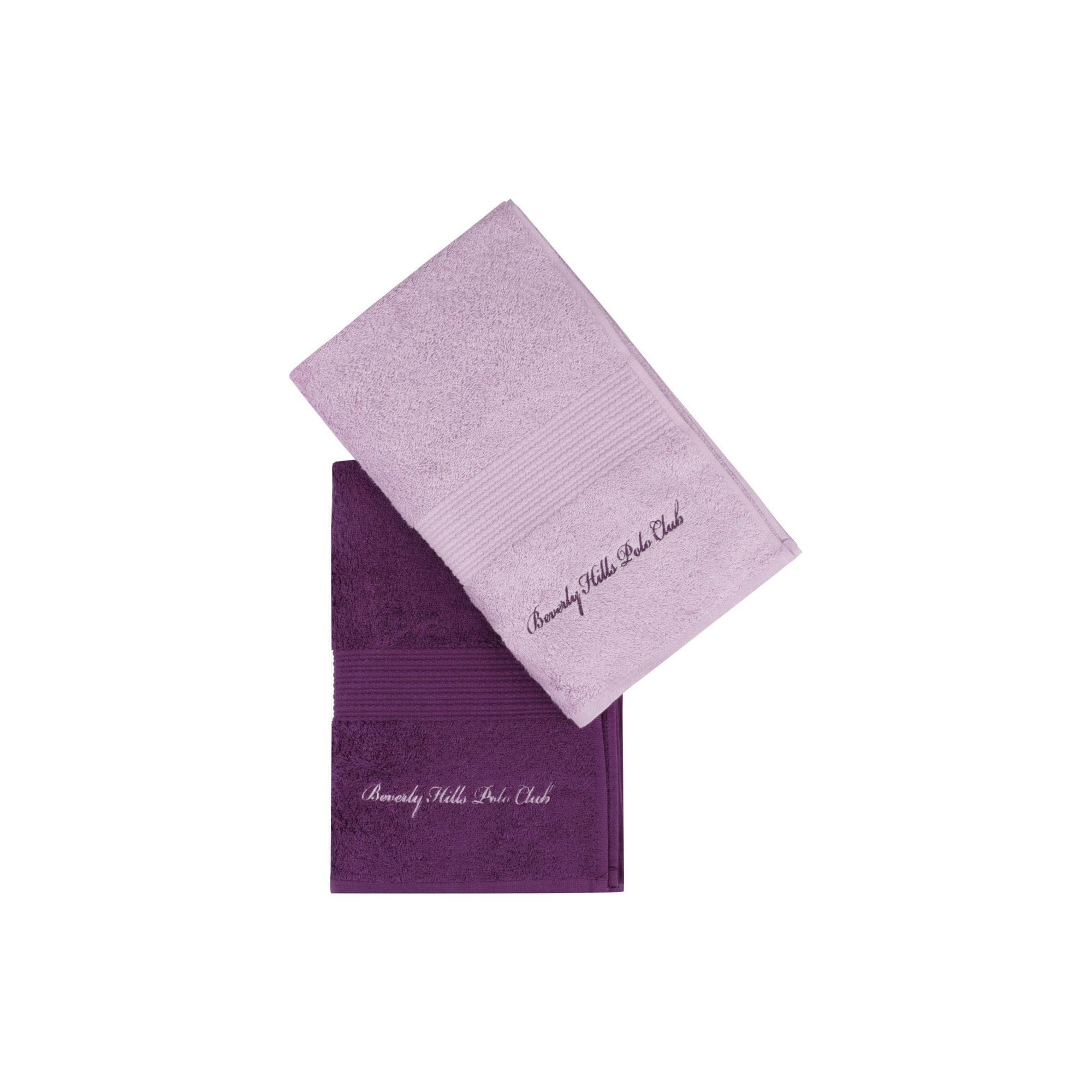 Set 2 prosoape baie 404, violet/lila, bumbac, 70x140 cm