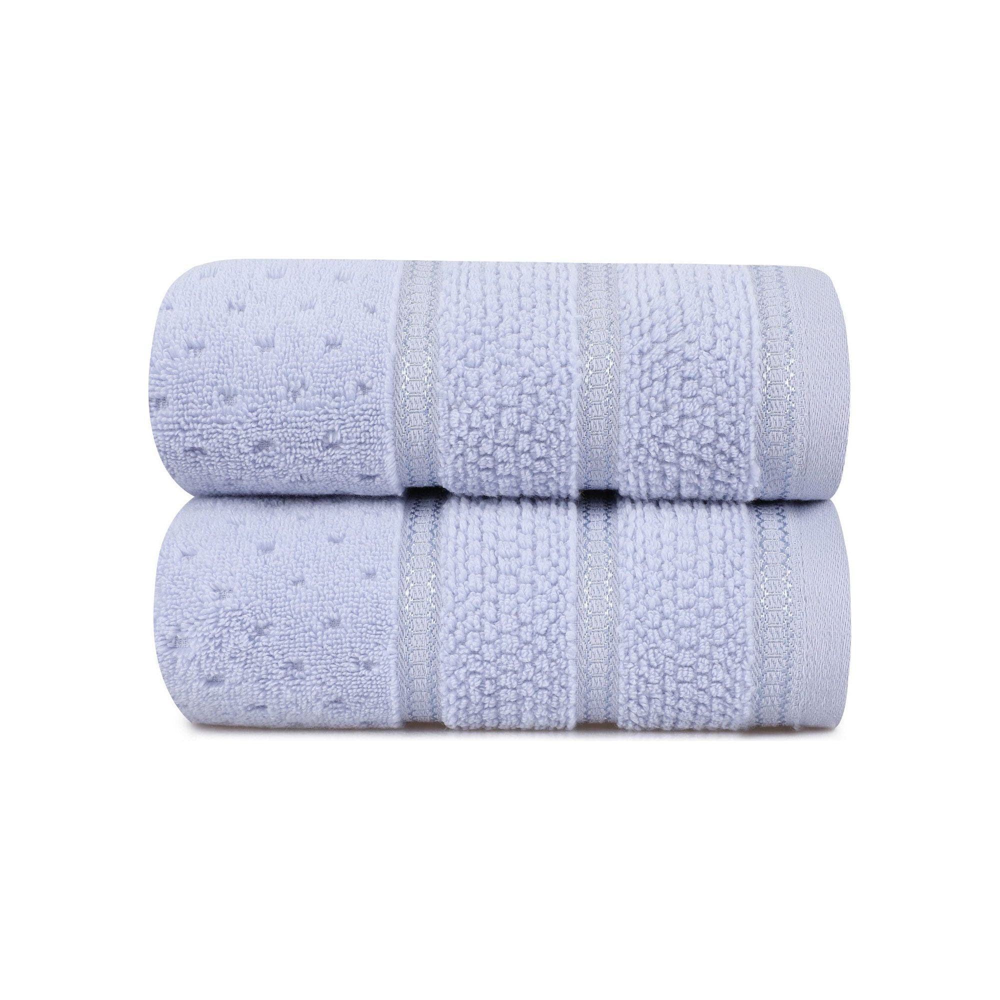 Set 2 prosoape baie ARELLA, albastru deschis, bumbac, 50x90 cm