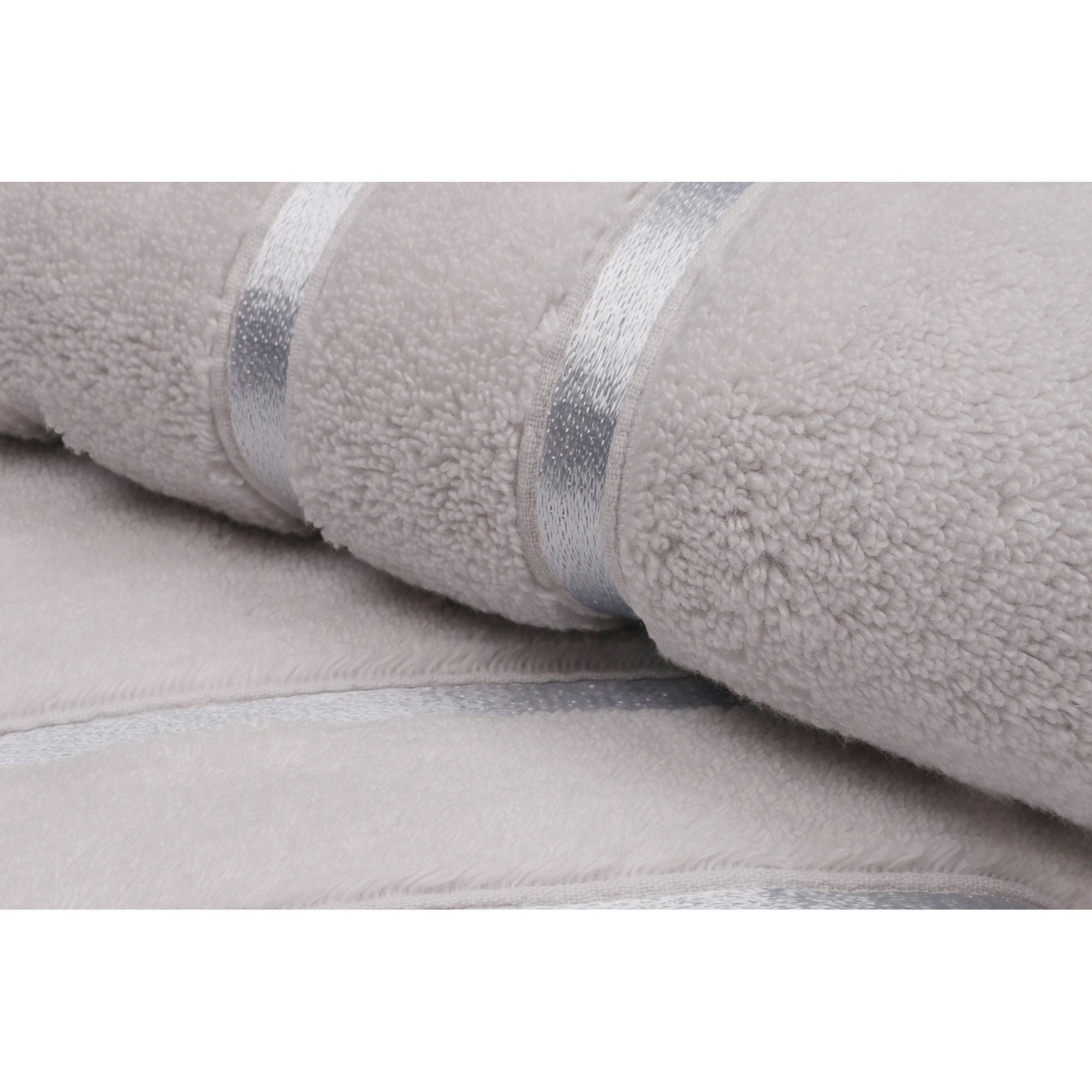 Set 2 prosoape baie DOLCE, gri, bumbac, 50x90 cm