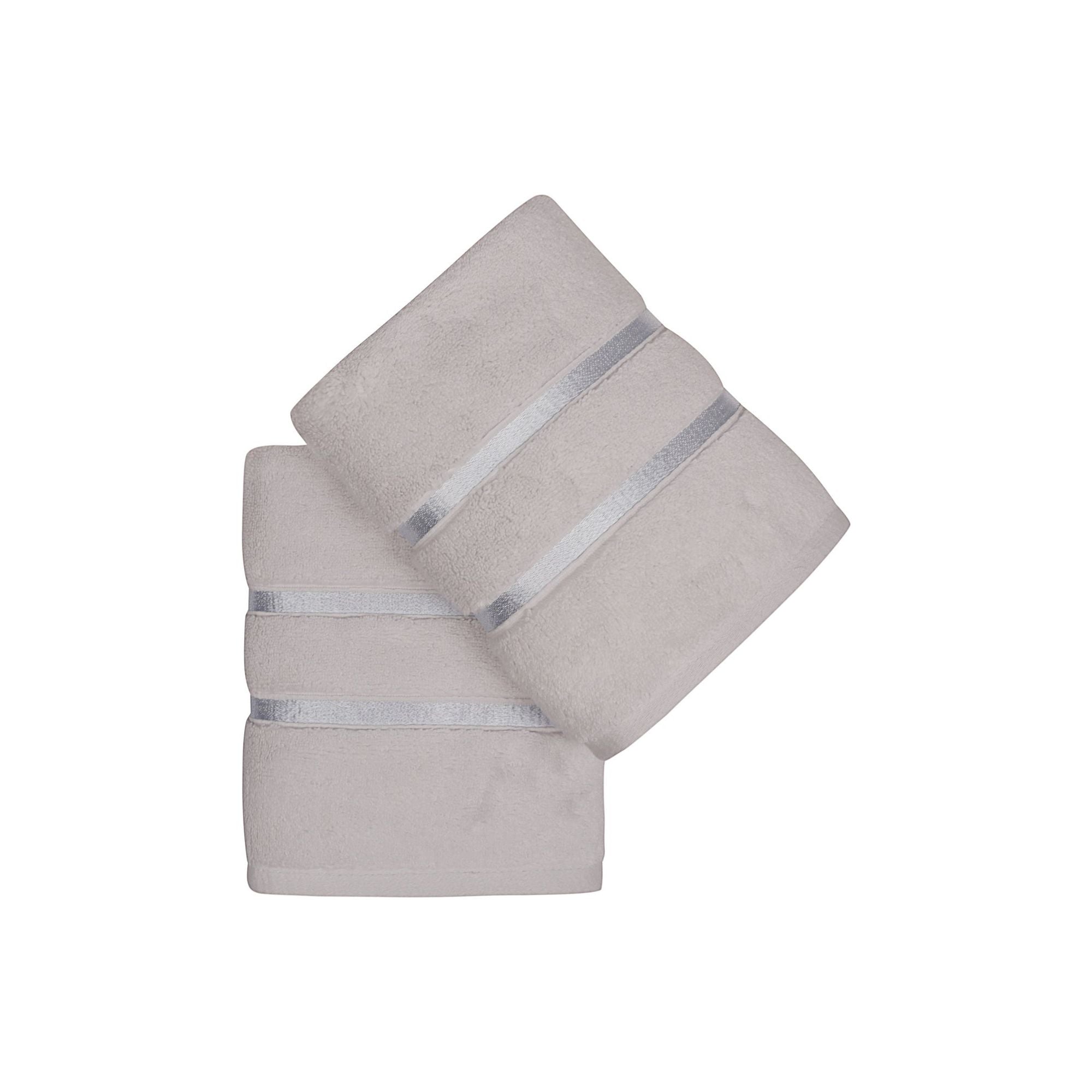 Set 2 prosoape baie DOLCE, gri, bumbac, 50x90 cm