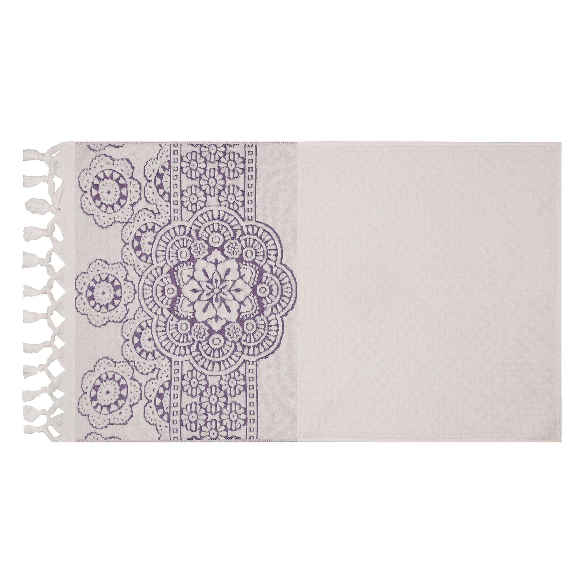 Set 2 prosoape baie MARCELLO, albastru/alb, bumbac, 50x90 cm