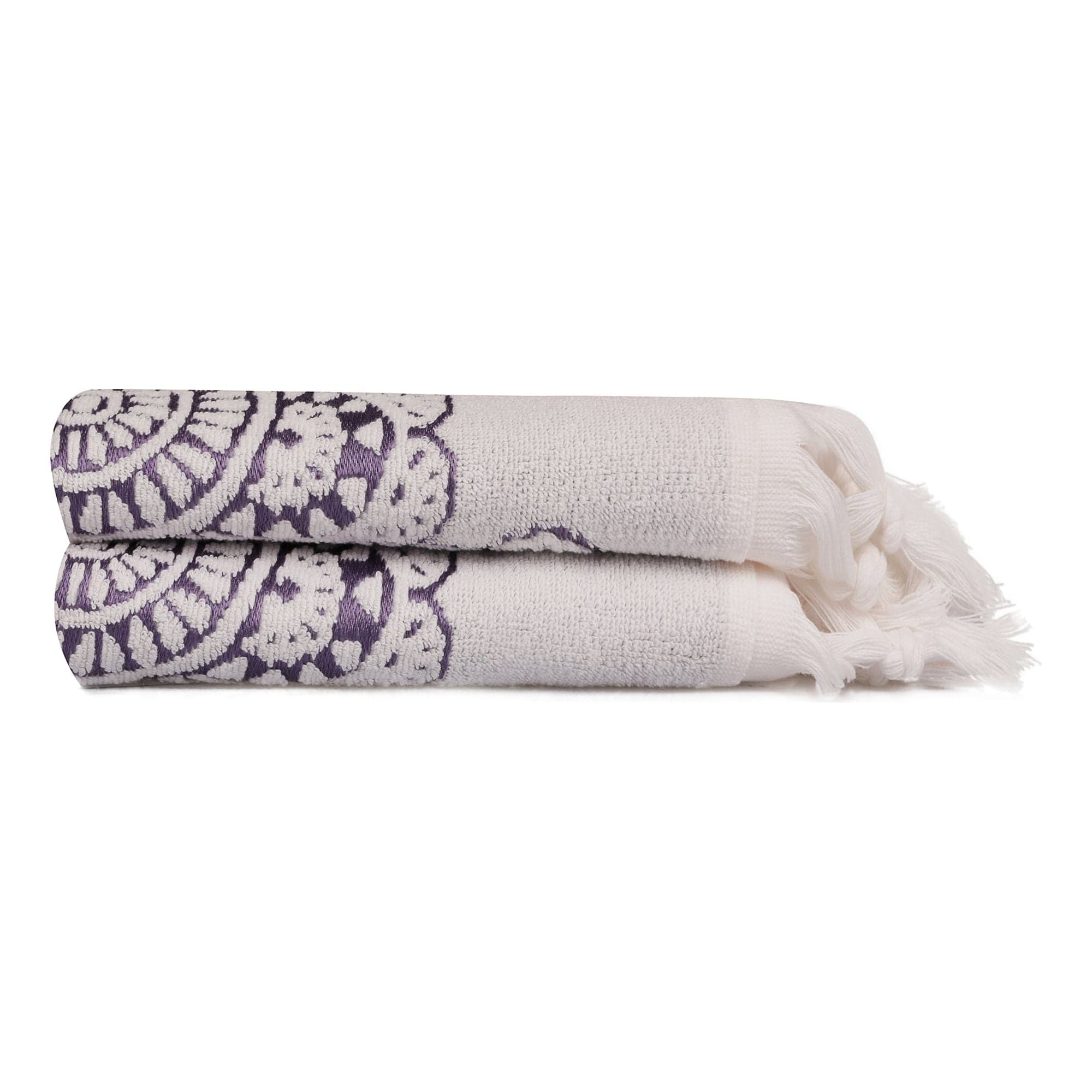 Set 2 prosoape baie MARCELLO, albastru/alb, bumbac, 50x90 cm