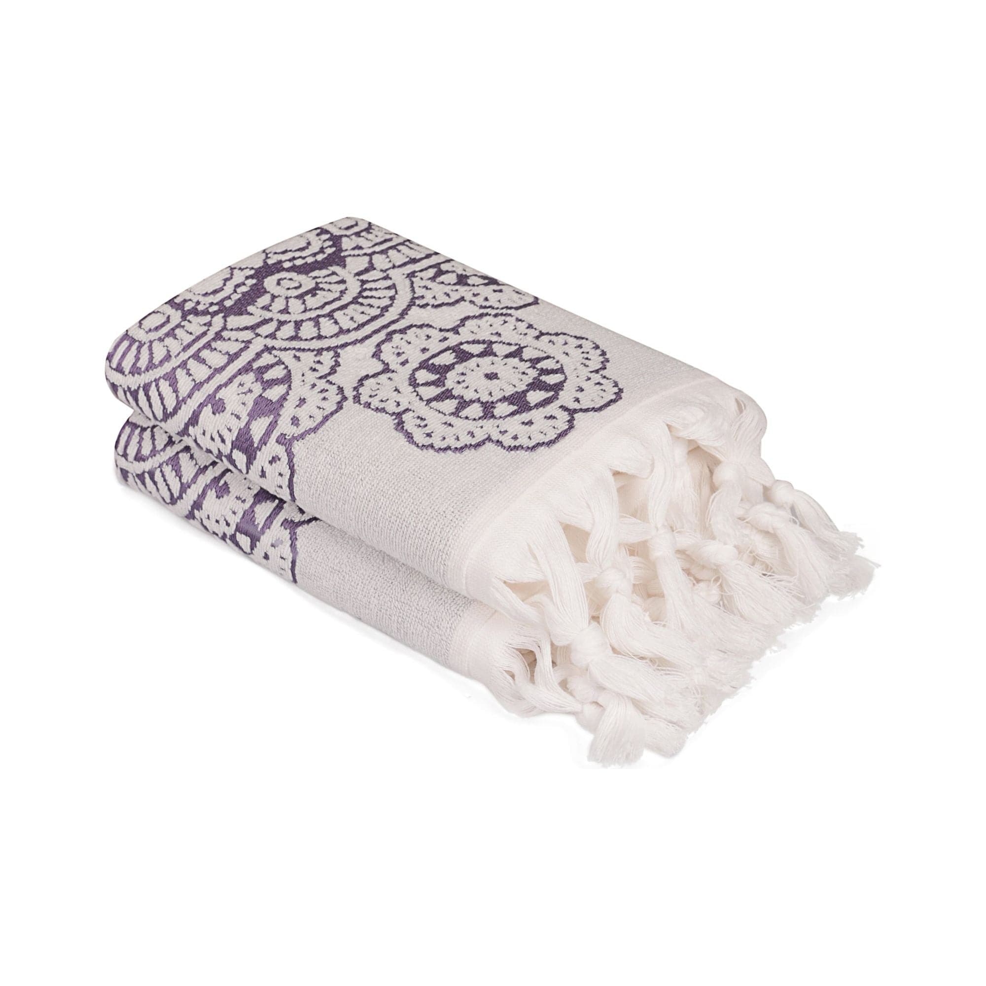 Set 2 prosoape baie MARCELLO, albastru/alb, bumbac, 50x90 cm