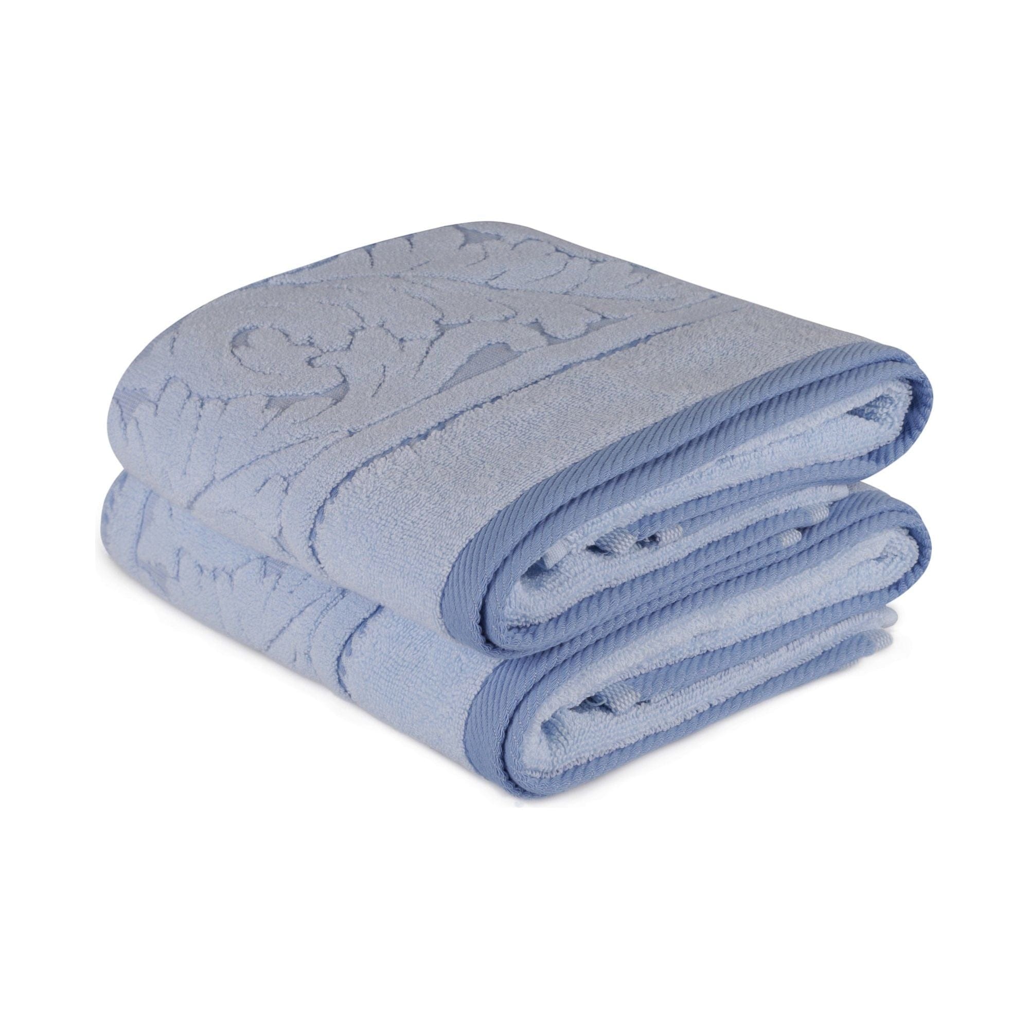 Set 2 prosoape baie SULTAN, albastru, bumbac, 50x90 cm