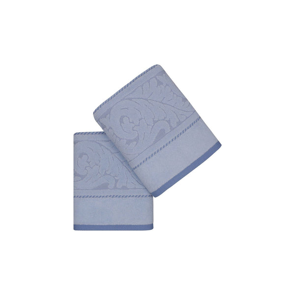 Set 2 prosoape baie SULTAN, albastru, bumbac, 50x90 cm