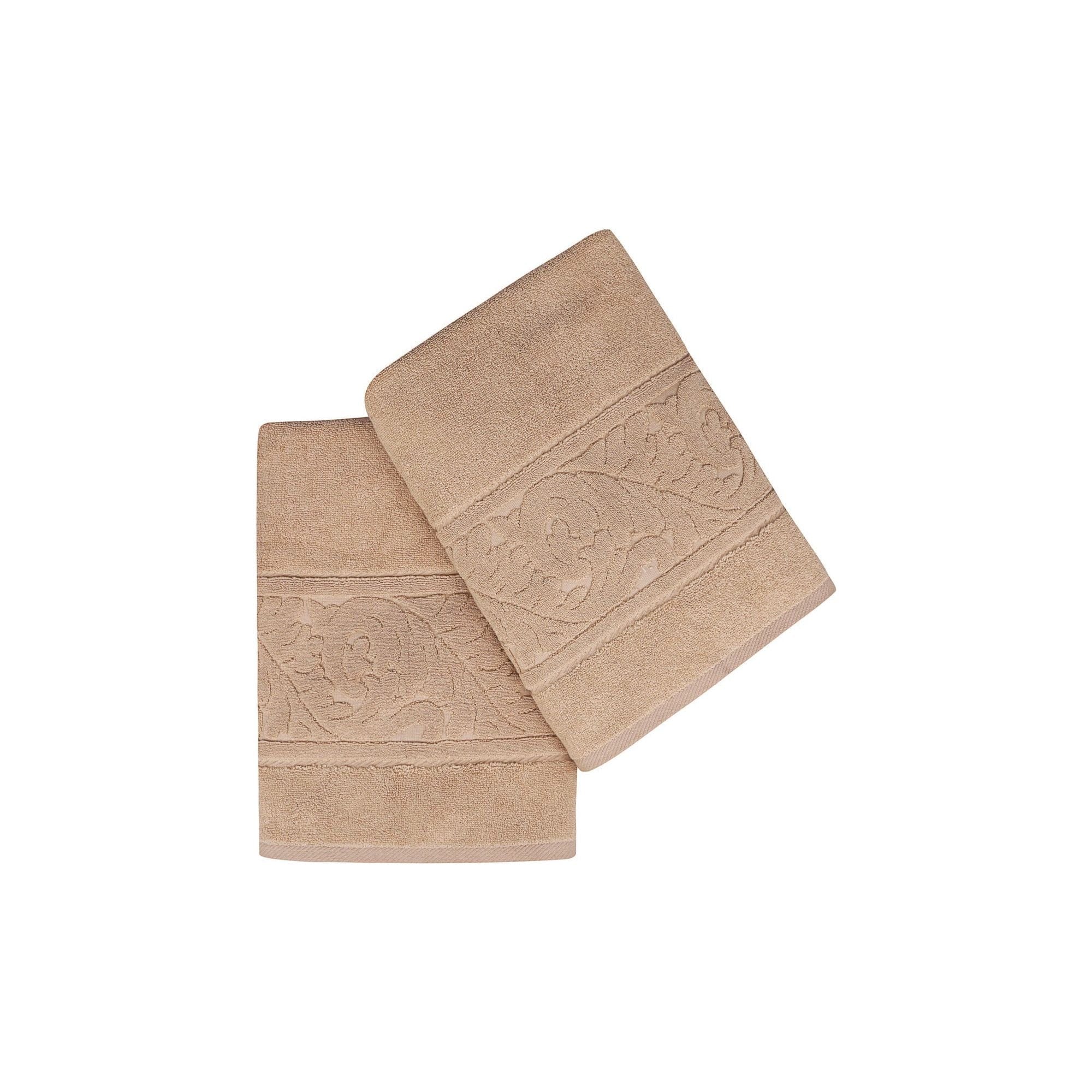 Set 2 prosoape baie SULTAN, bej, bumbac, 70x140 cm