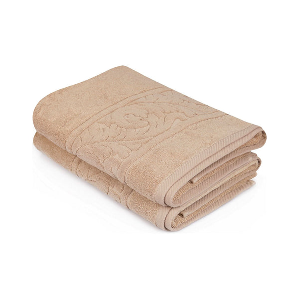 Set 2 prosoape baie SULTAN, bej, bumbac, 70x140 cm
