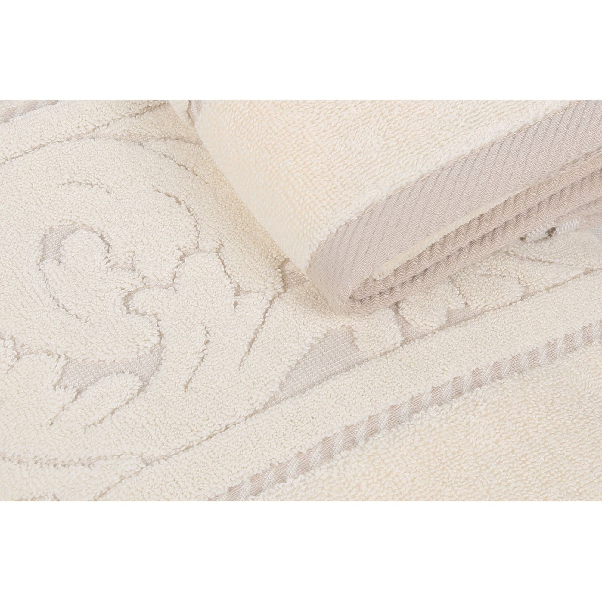 Set 2 prosoape baie SULTAN, crem, bumbac, 50x90 cm