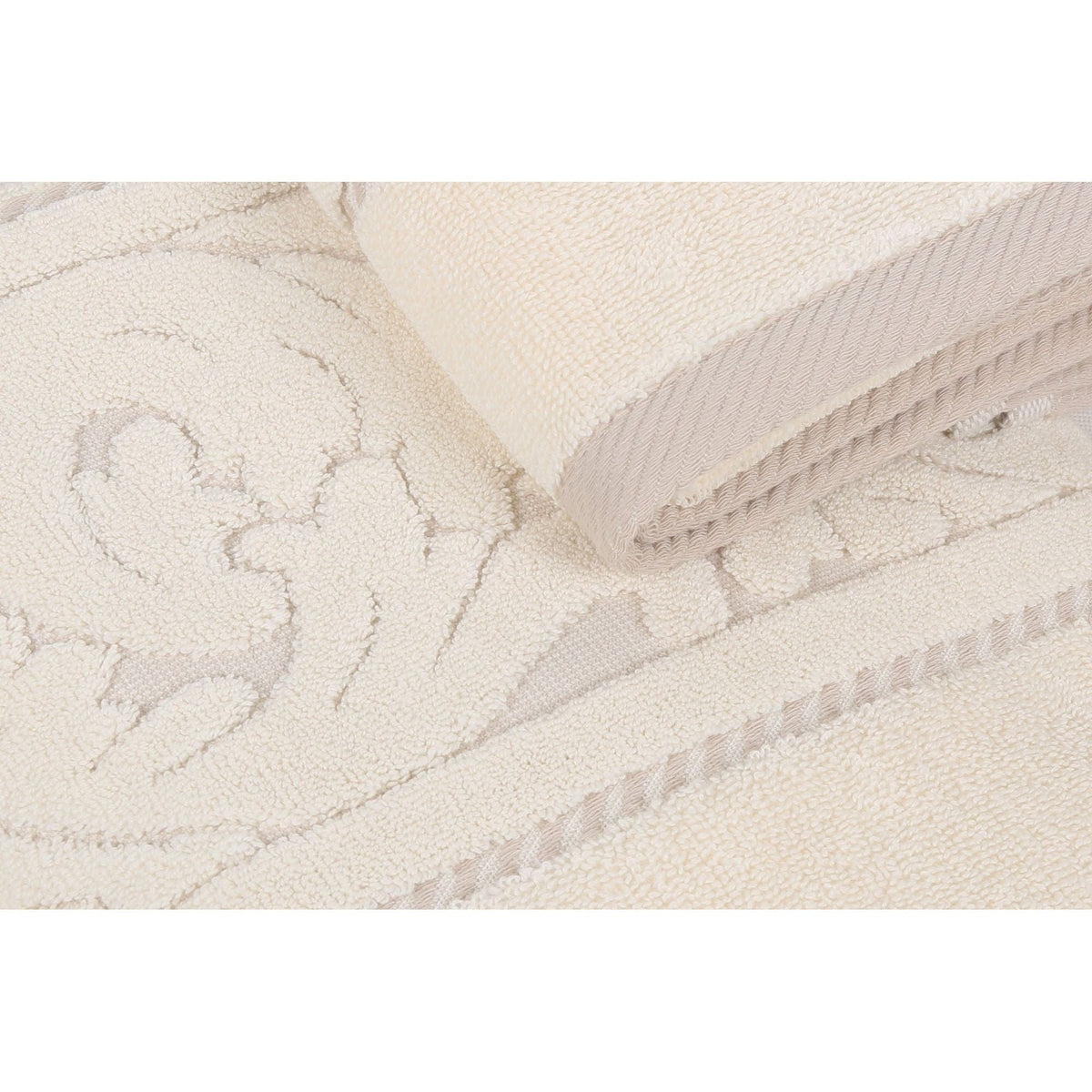 Set 2 prosoape baie SULTAN, crem, bumbac, 50x90 cm