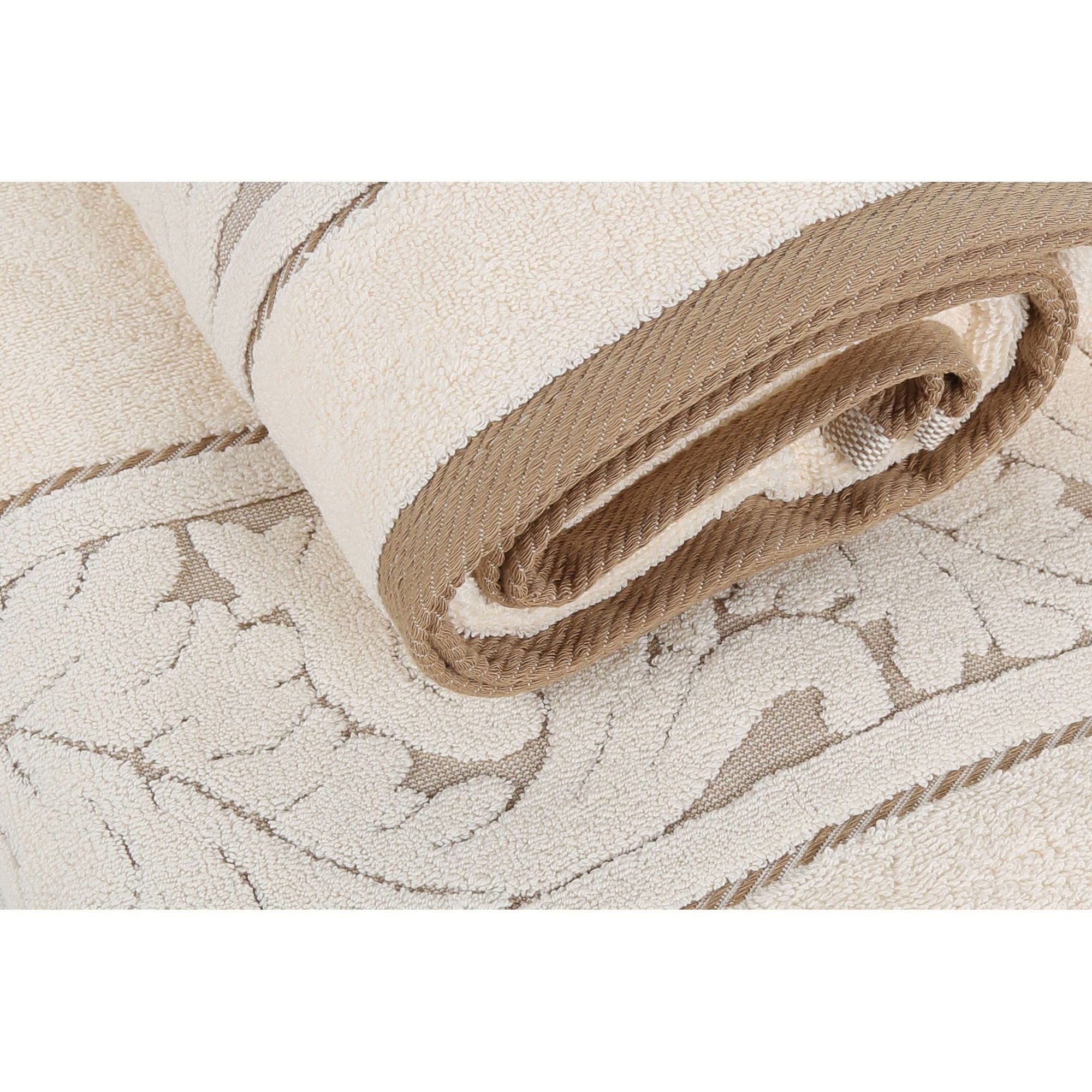 Set 2 prosoape baie SULTAN, crem, bumbac, 70x140 cm