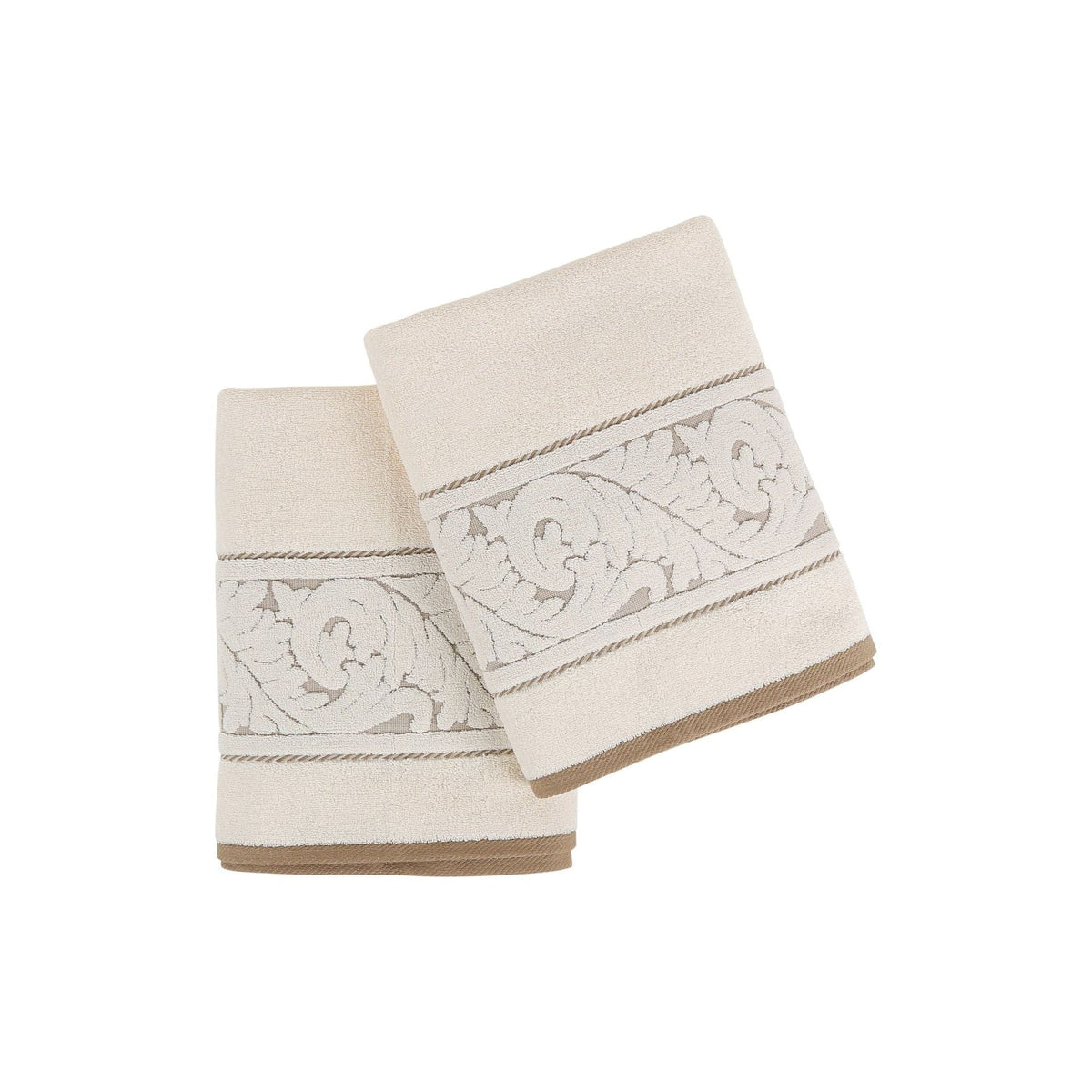 Set 2 prosoape baie SULTAN, crem, bumbac, 70x140 cm