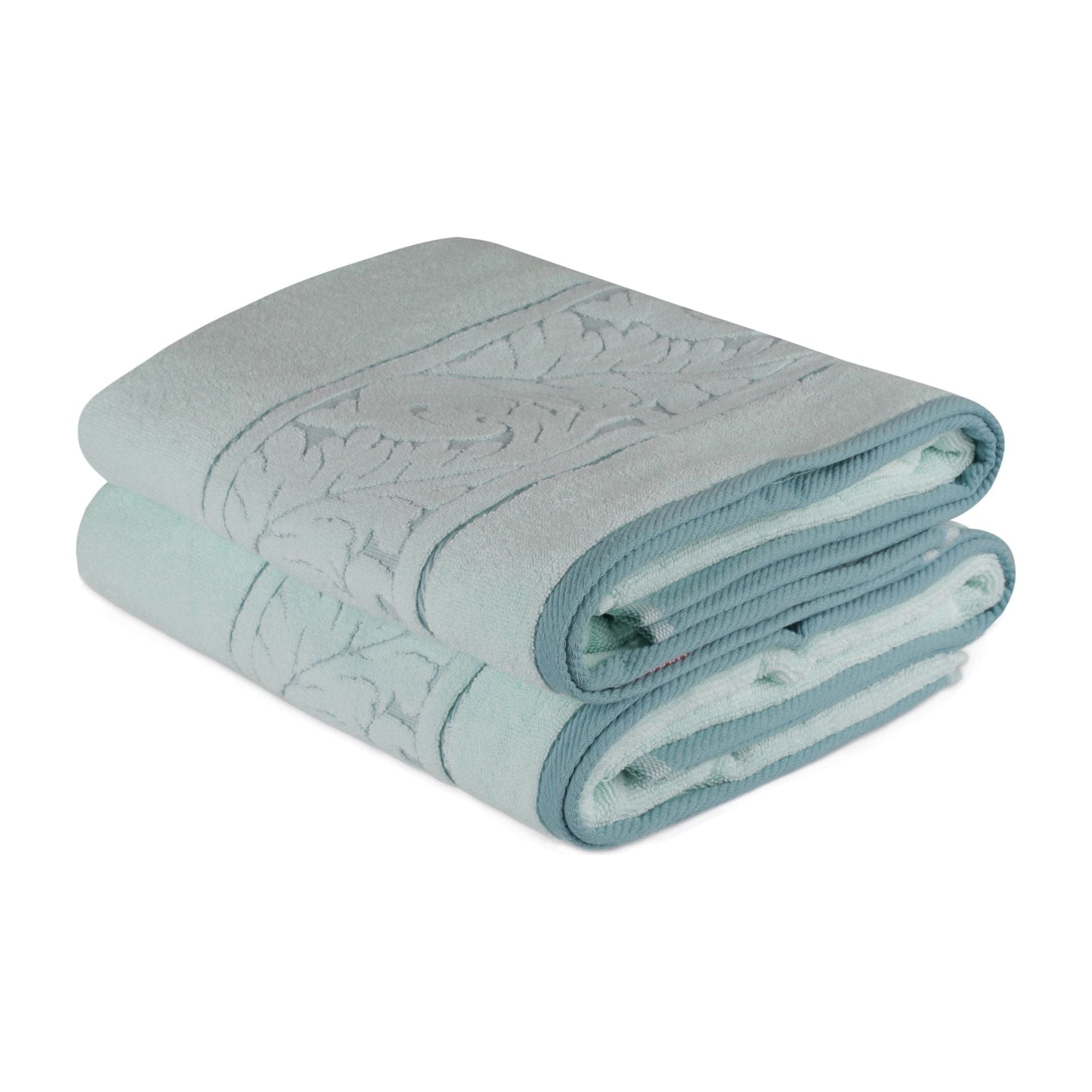 Set 2 prosoape baie SULTAN, verde menta, bumbac, 70x140 cm