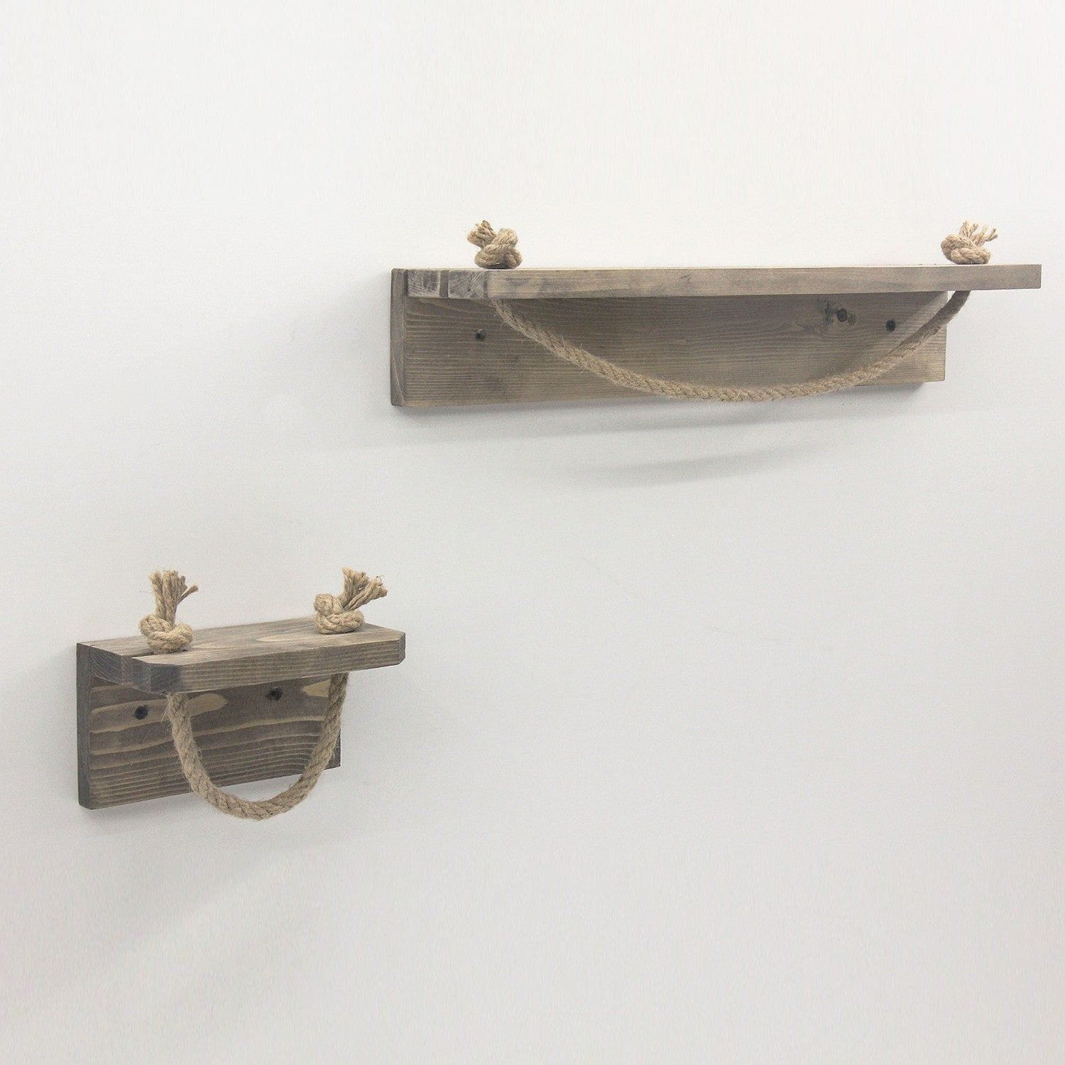 Set 2 suporturi baie AA131, stejar inchis/bej, lemn/franghie