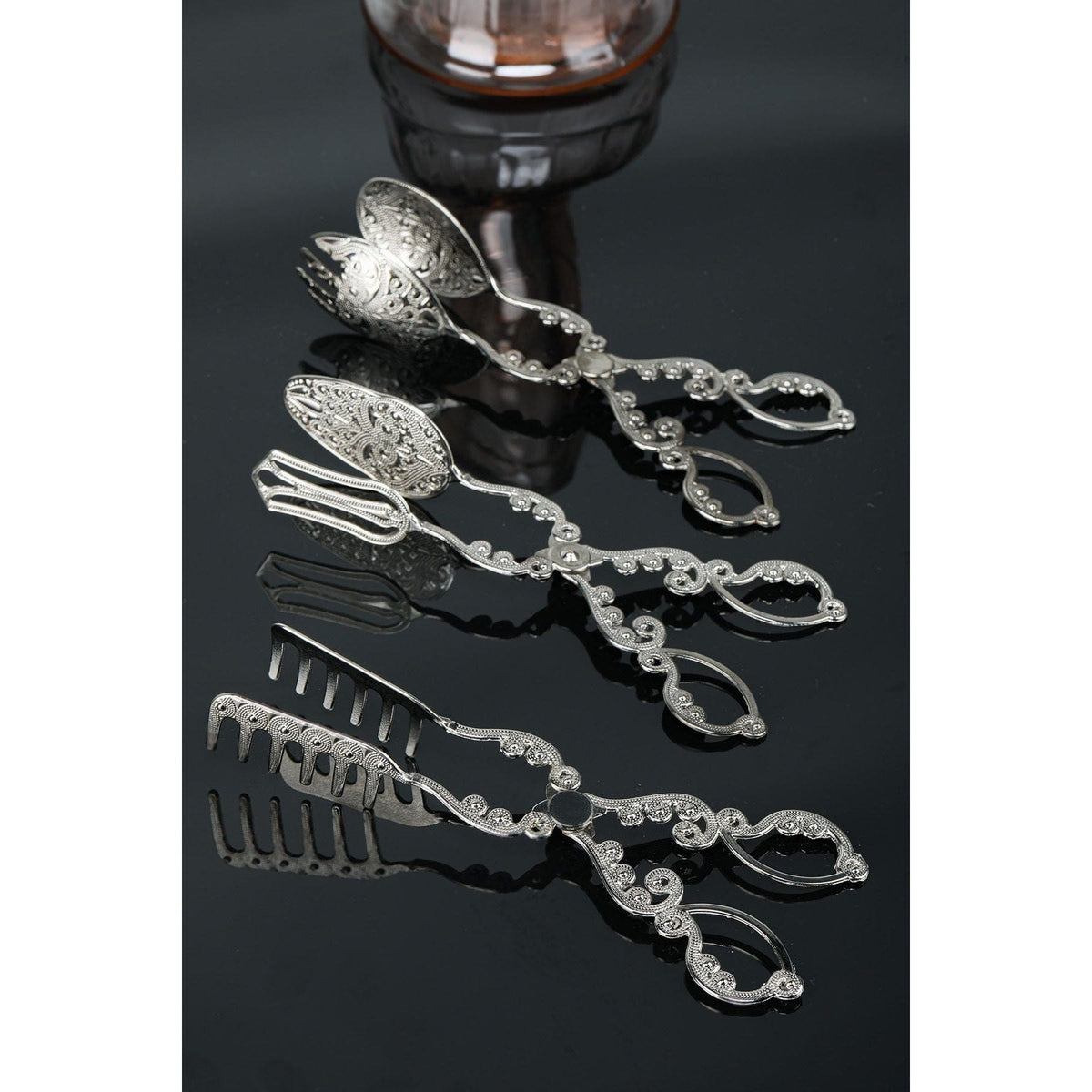 Set 3 clesti bucatarie PLT0419, crom, metal, 22 cm