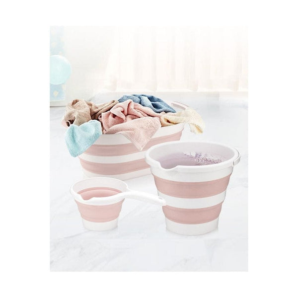 Set 3 cosuri CMSRS1, alb/roz, plastic