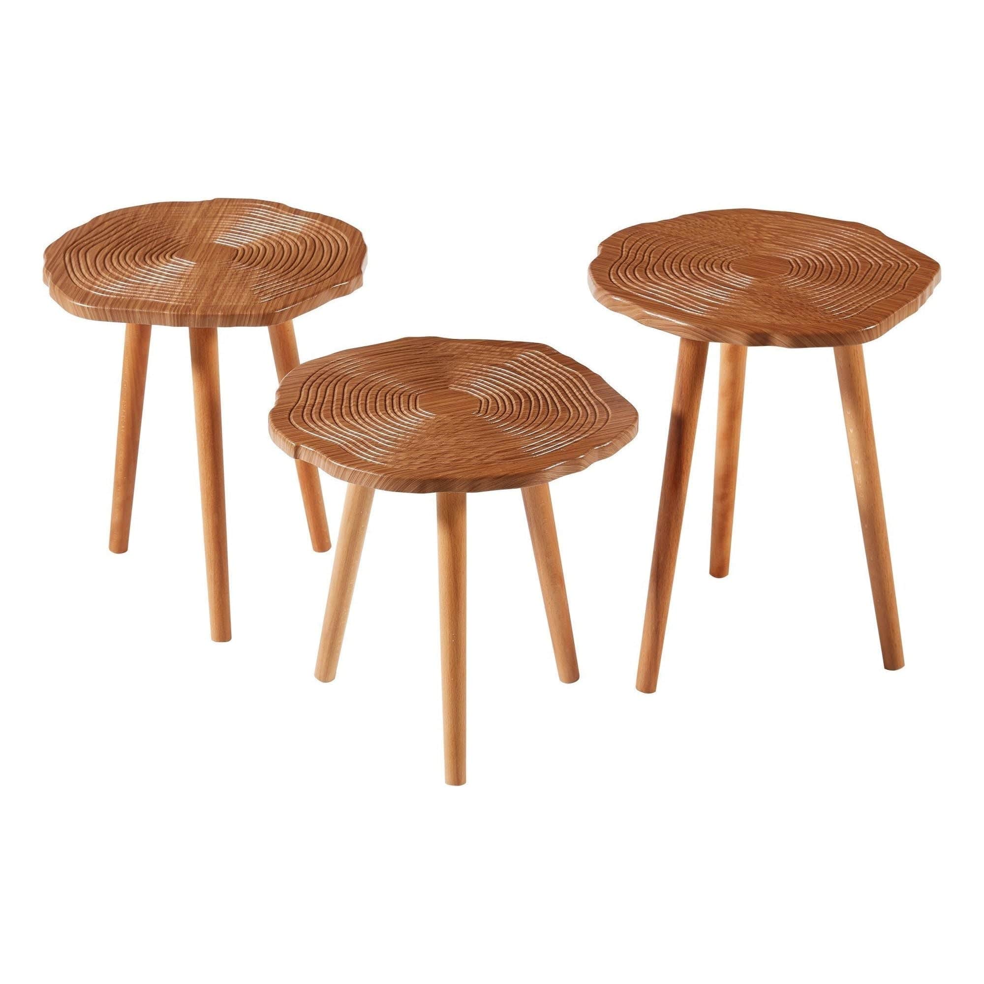 Set 3 masute cafea TUVAL 048, nuc