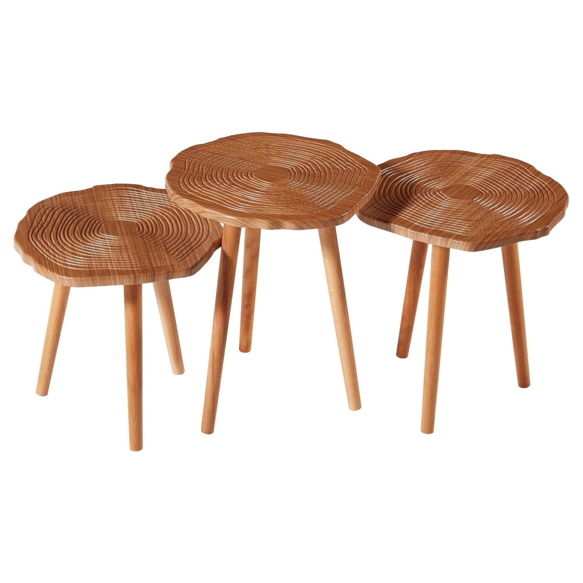 Set 3 masute cafea TUVAL 048, nuc