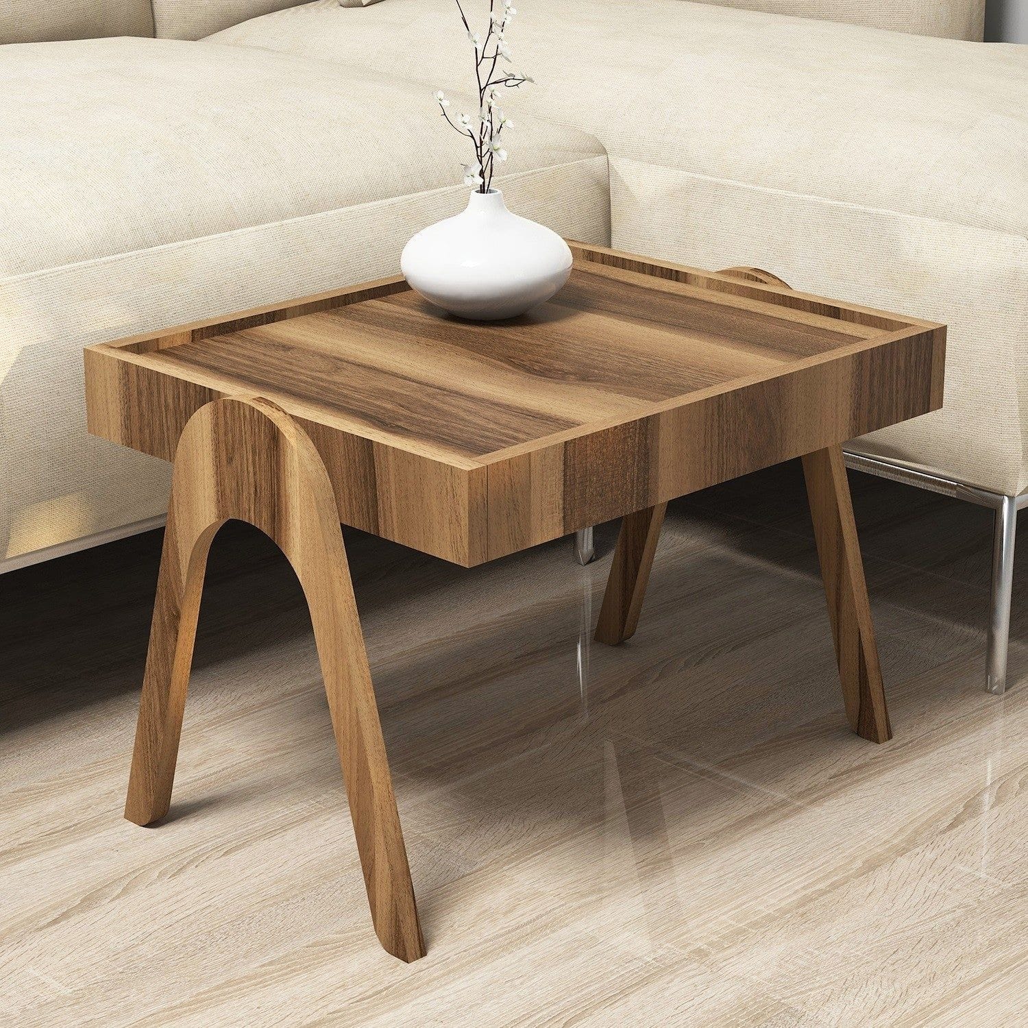 Set 3 masute ROMA, nuc, PAL melaminat, 54x40x64 cm