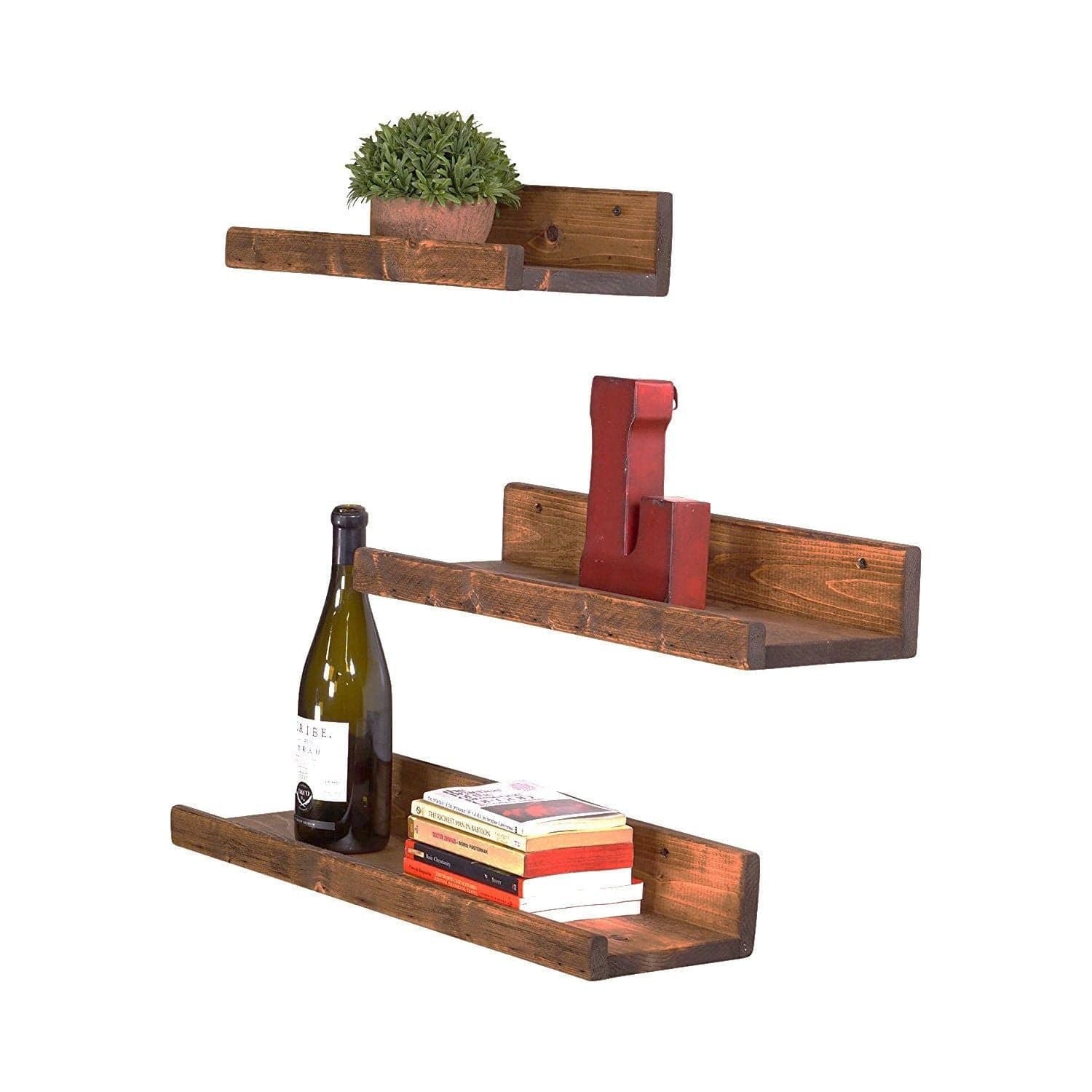 Set 3 polite AA104, maro, lemn de molid