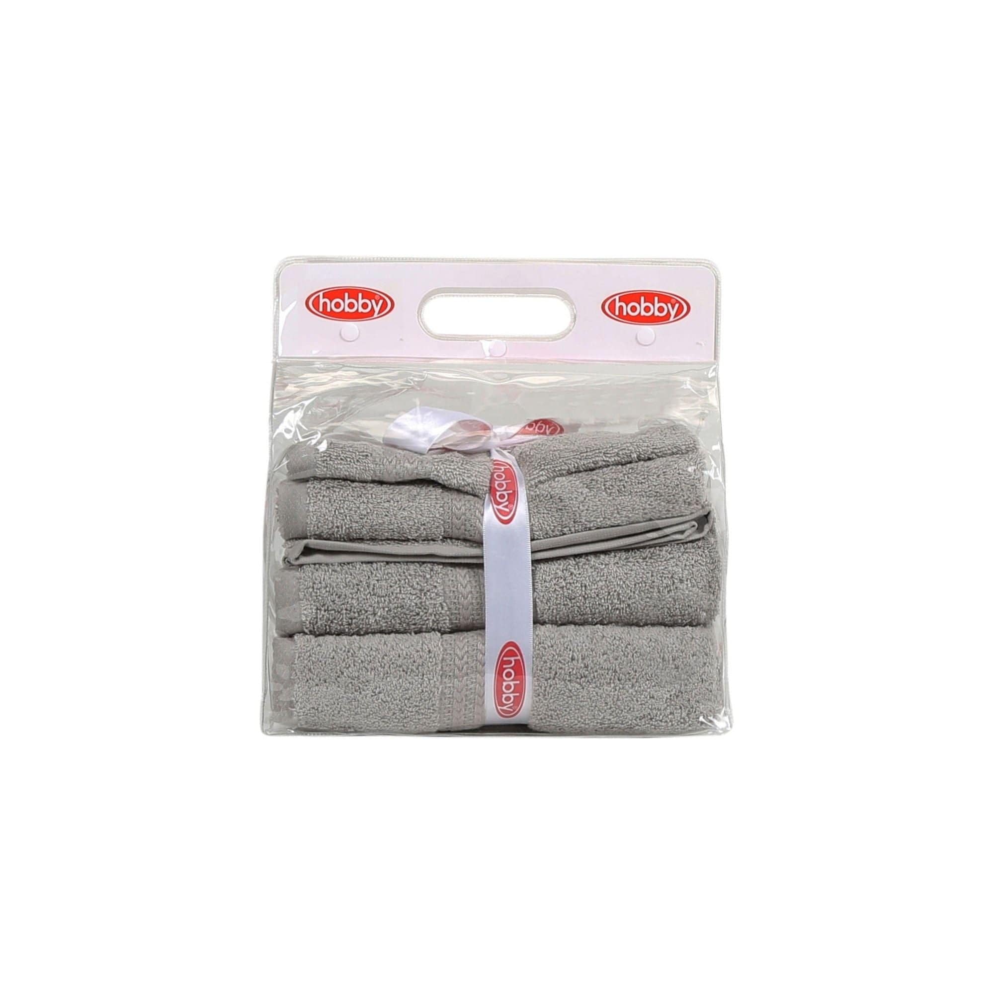 Set 3 prosoape baie RAINBOW, gri, bumbac