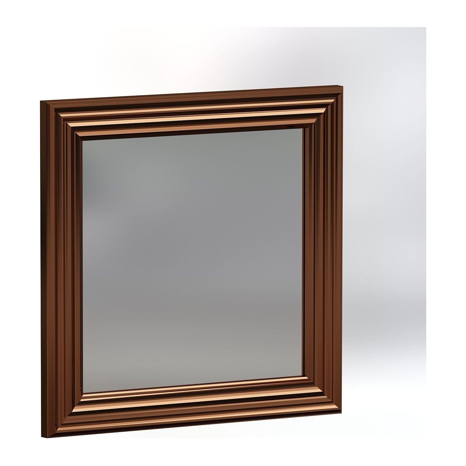 Set 4 oglinzi Decor, auriu, 40x3x40 cm