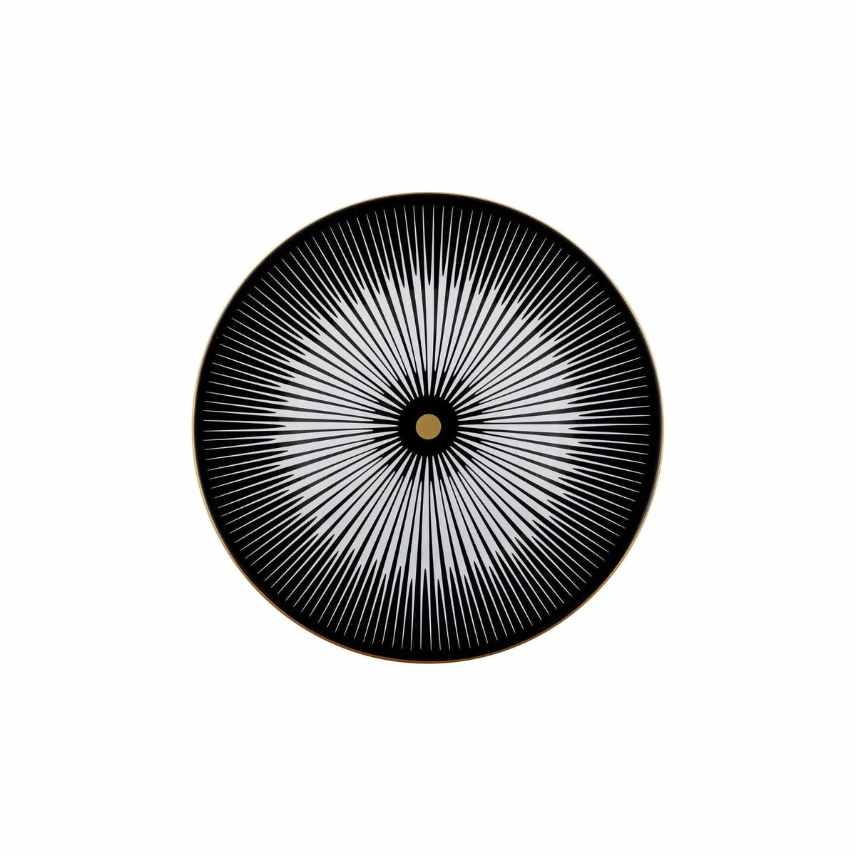 Set 4 platouri 275KRM1345, alb/negru, ceramica, 25x4 cm