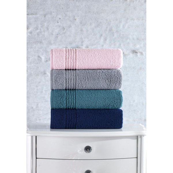 Set 4 prosoape baie 338CTN1207, multicolor, bumbac, 50x90 cm
