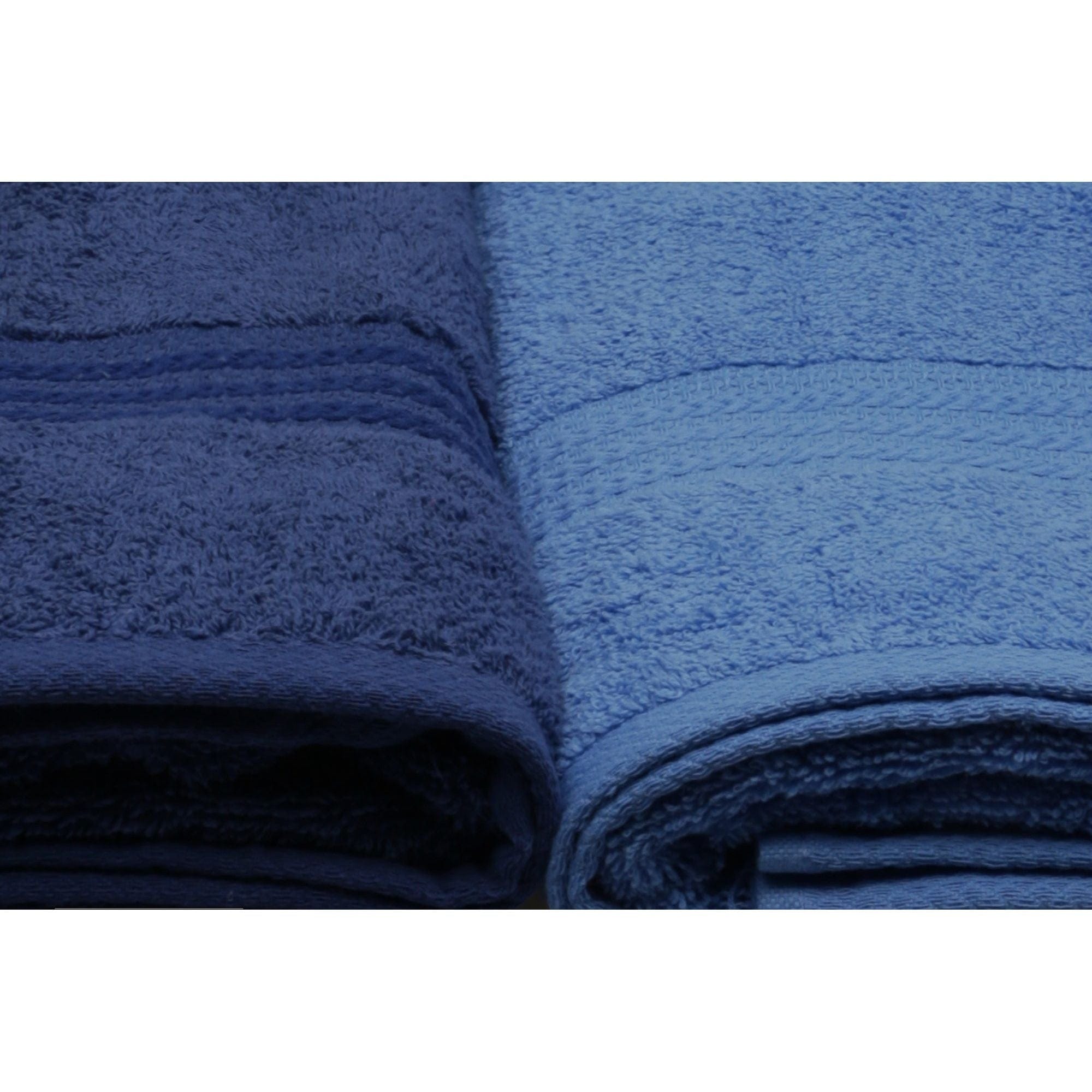 Set 4 prosoape baie RAINBOW, albastru, bumbac, 70x140 cm