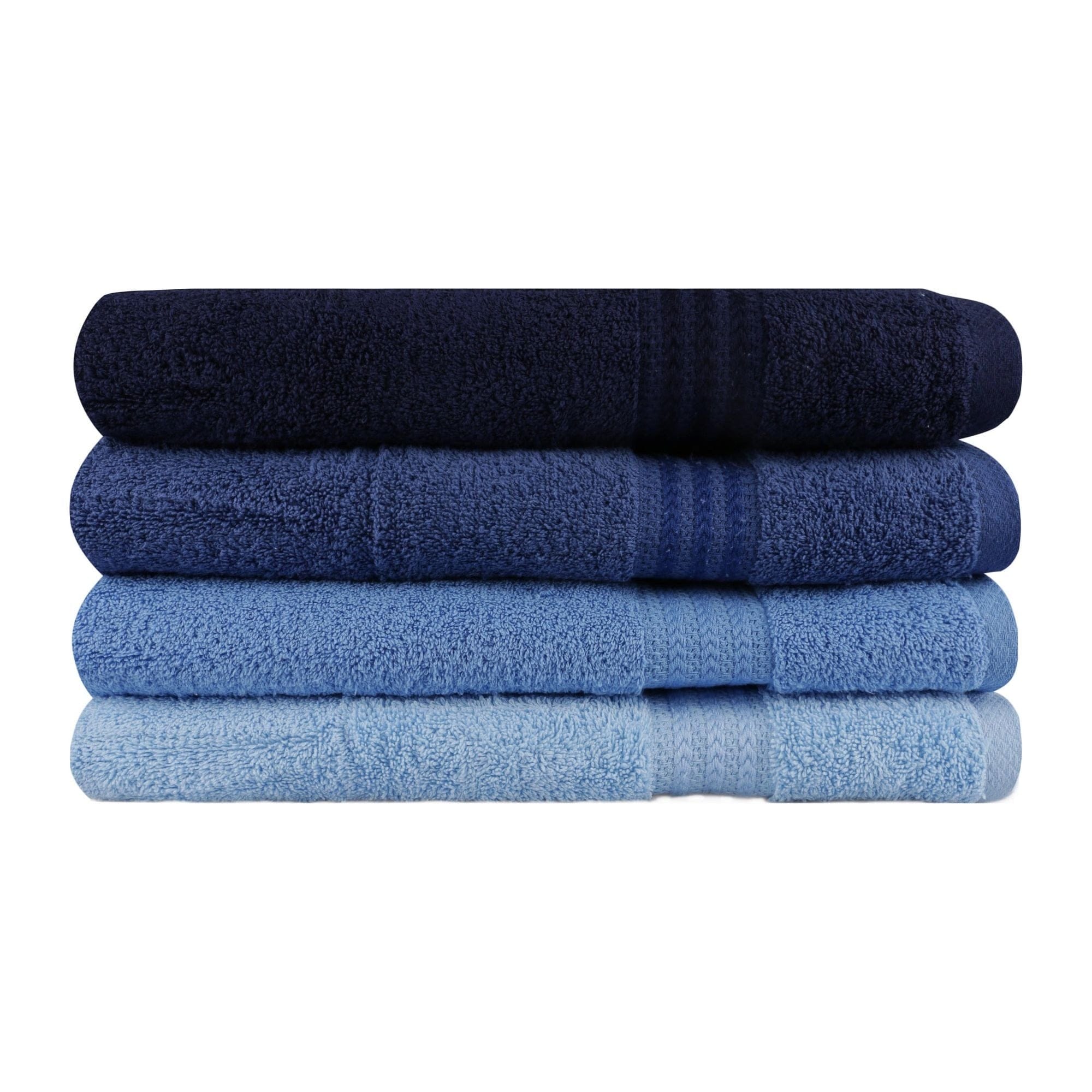 Set 4 prosoape baie RAINBOW, albastru, bumbac, 70x140 cm