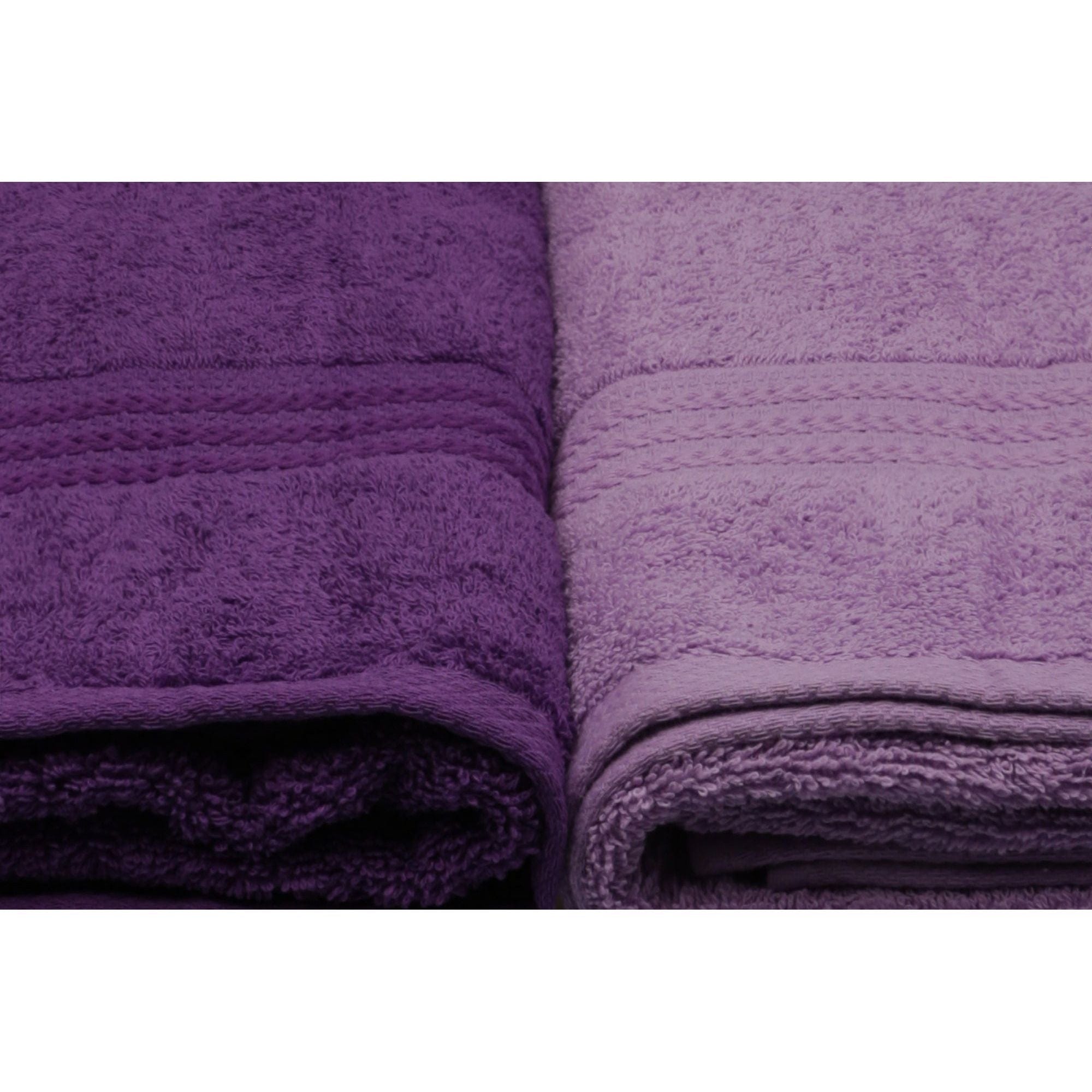 Set 4 prosoape baie RAINBOW, mov, bumbac, 70x140 cm