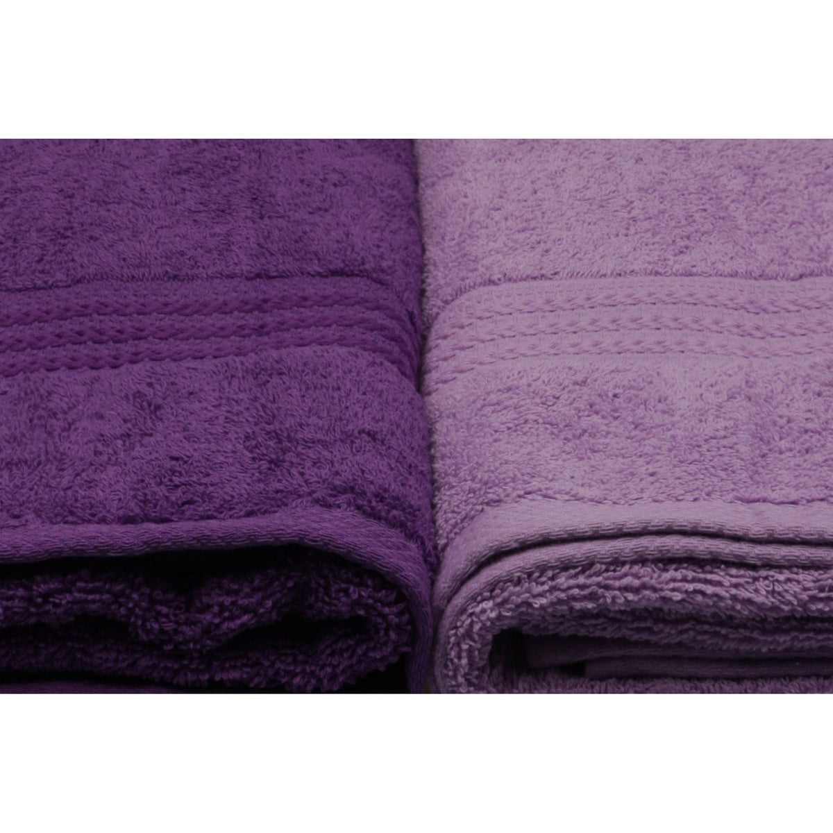 Set 4 prosoape baie RAINBOW, mov, bumbac, 70x140 cm