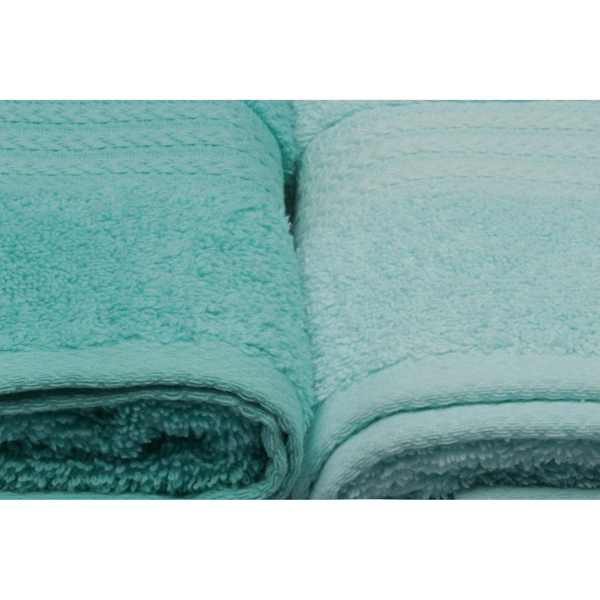 Set 4 prosoape baie RAINBOW, turcoaz, bumbac, 50x90 cm