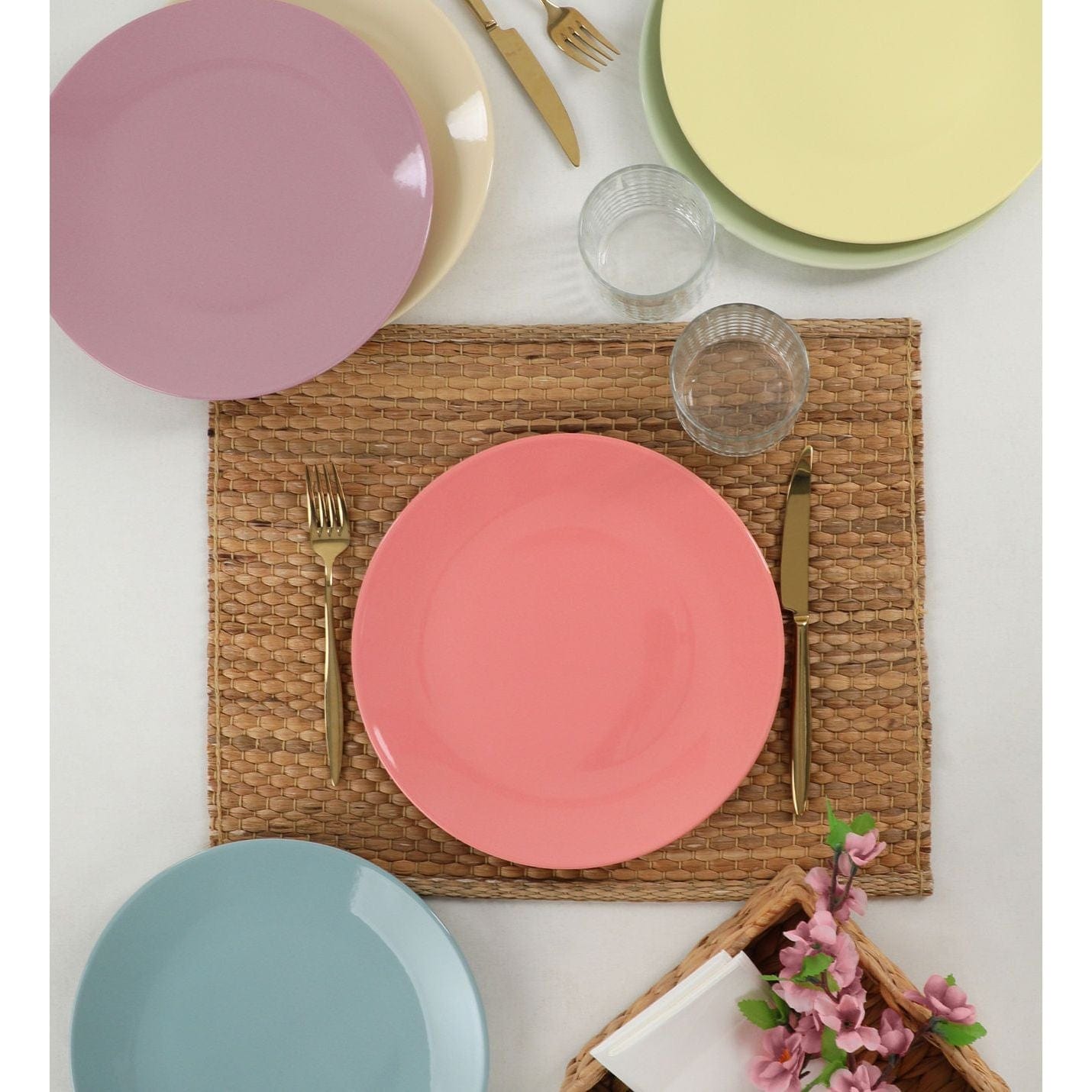 Set 6 farfurii 275KRM1398, multicolor, ceramica, 25x4 cm