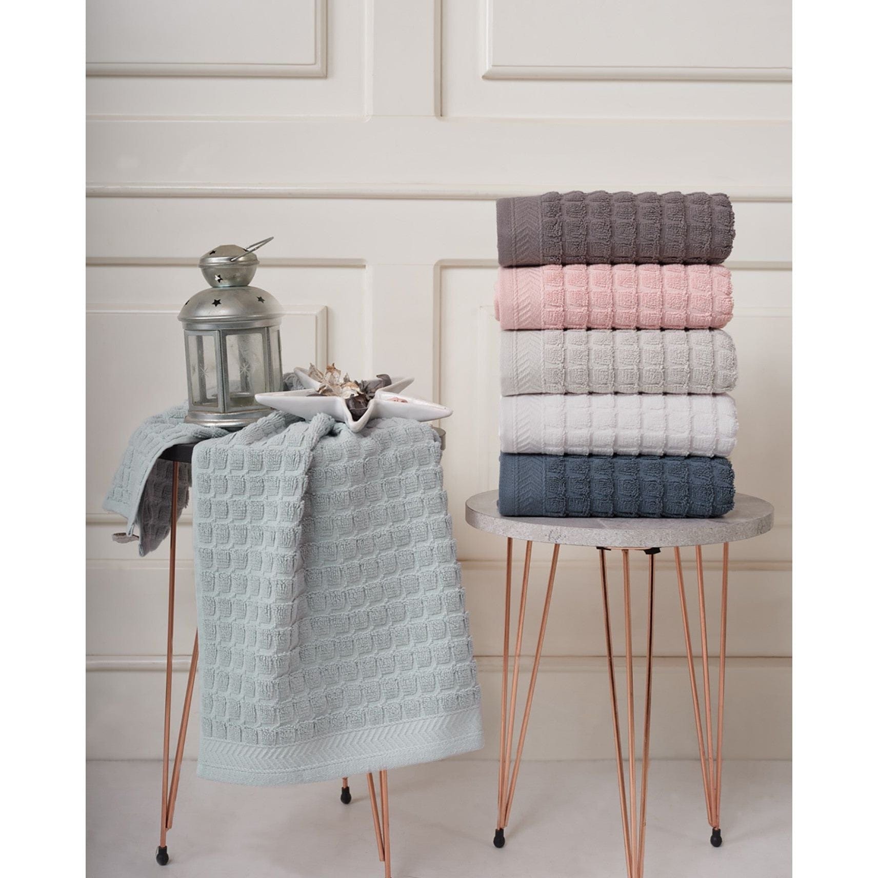 Set 6 prosoape baie VILLA, multicolor, bumbac, 50x90 cm