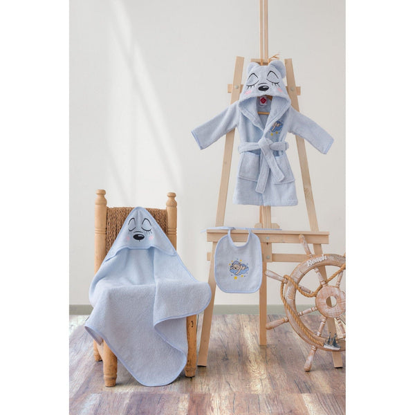 Set baie bebelusi BEAR, albastru, bumbac