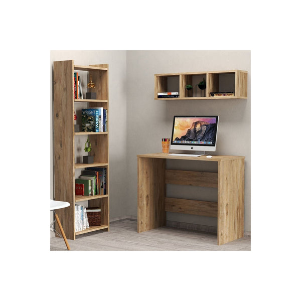 Set birou CLM0302, stejar, PAL melaminat