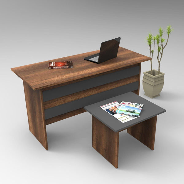 Set birou VO8 - BA, nuc/gri antracit, PAL melaminat