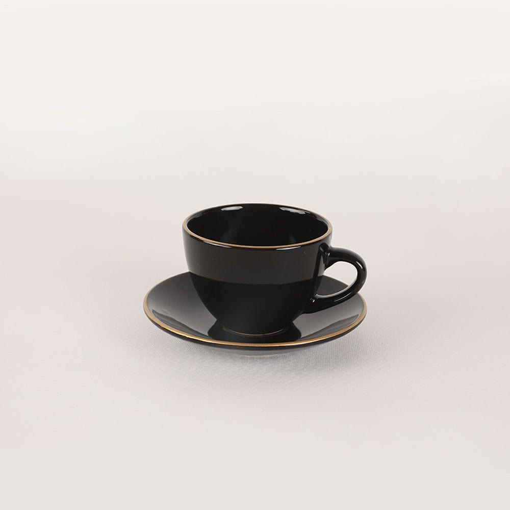 Set cina 275KRM1663, 44 piese, negru, ceramica