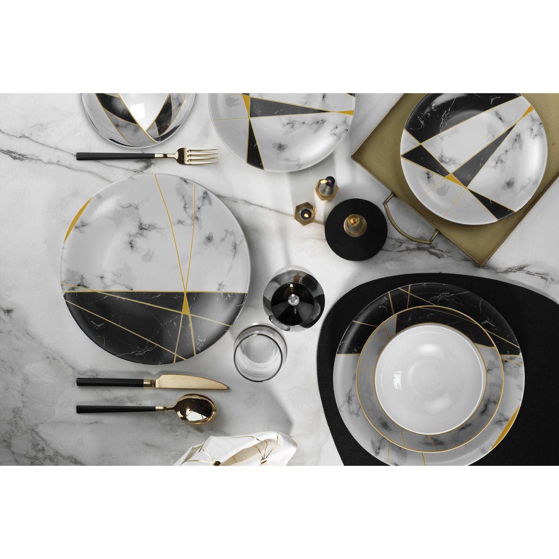 Set de cina 710KTP2983, 24 piese, multicolor, portelan