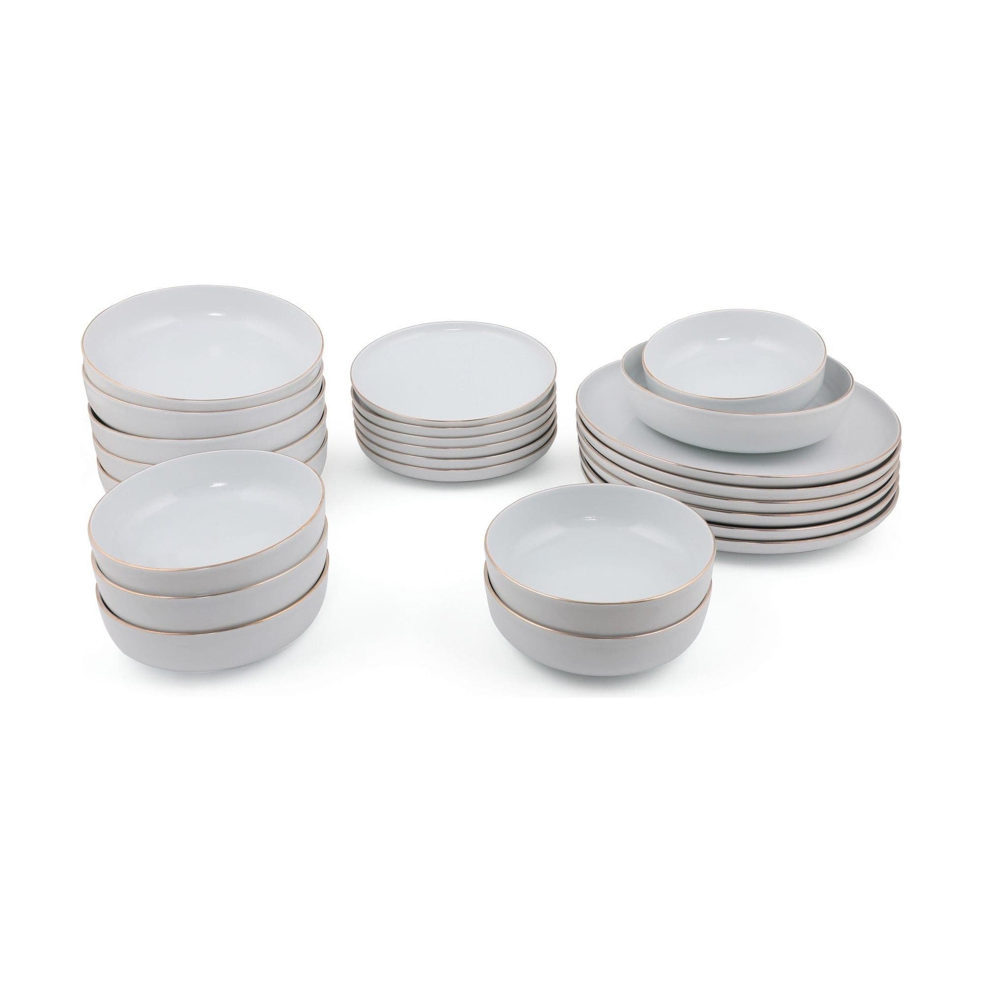 Set de cina MOD24Y220, 24 piese, alb, portelan