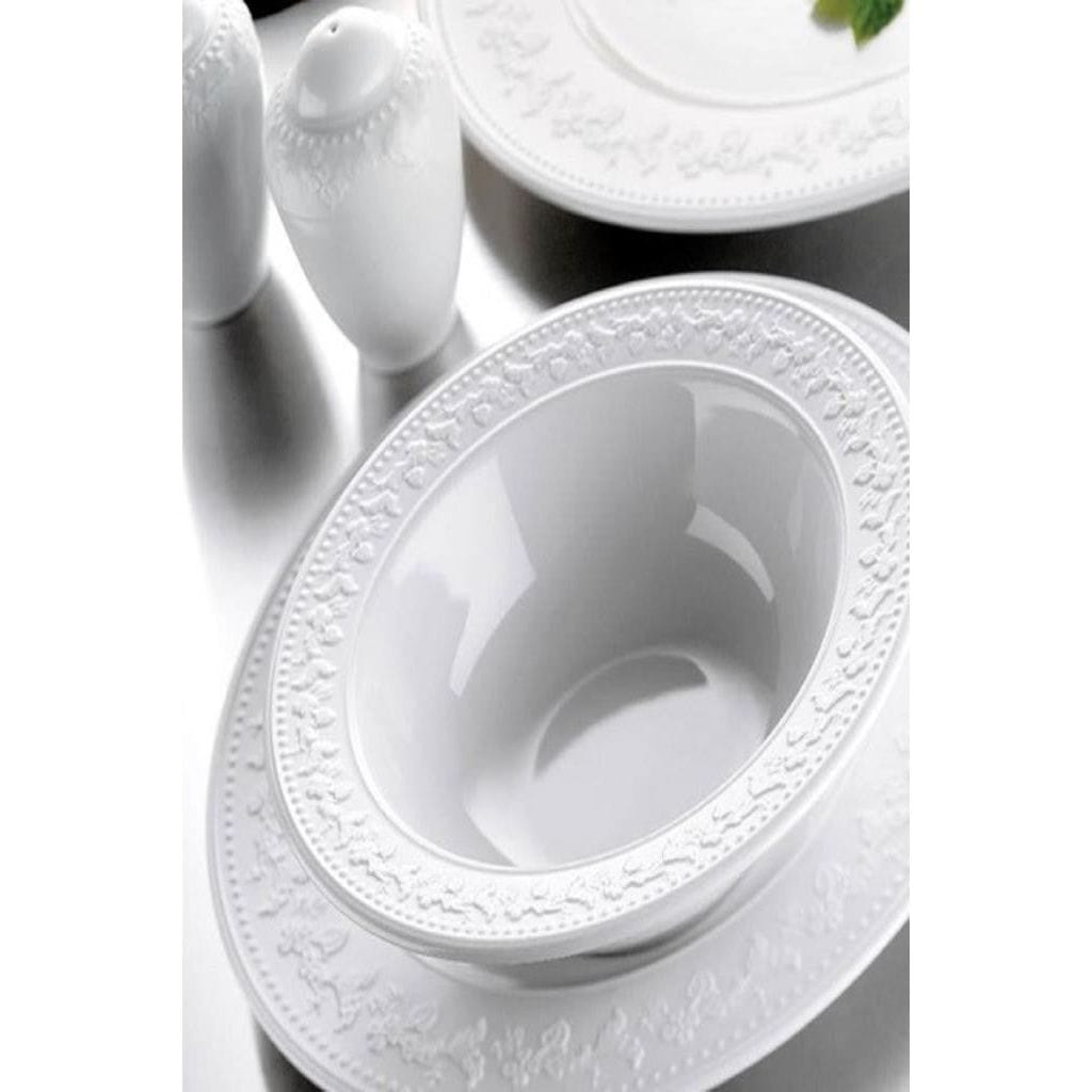 Set de cina SV24Y200, 24 piese, alb, portelan