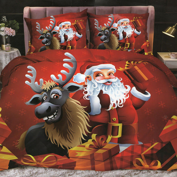 Set lenjerie pat cocolino CC3, multicolor, 230x250 cm, cu cearceaf pat, cearceaf pilota si 2 fete de perna